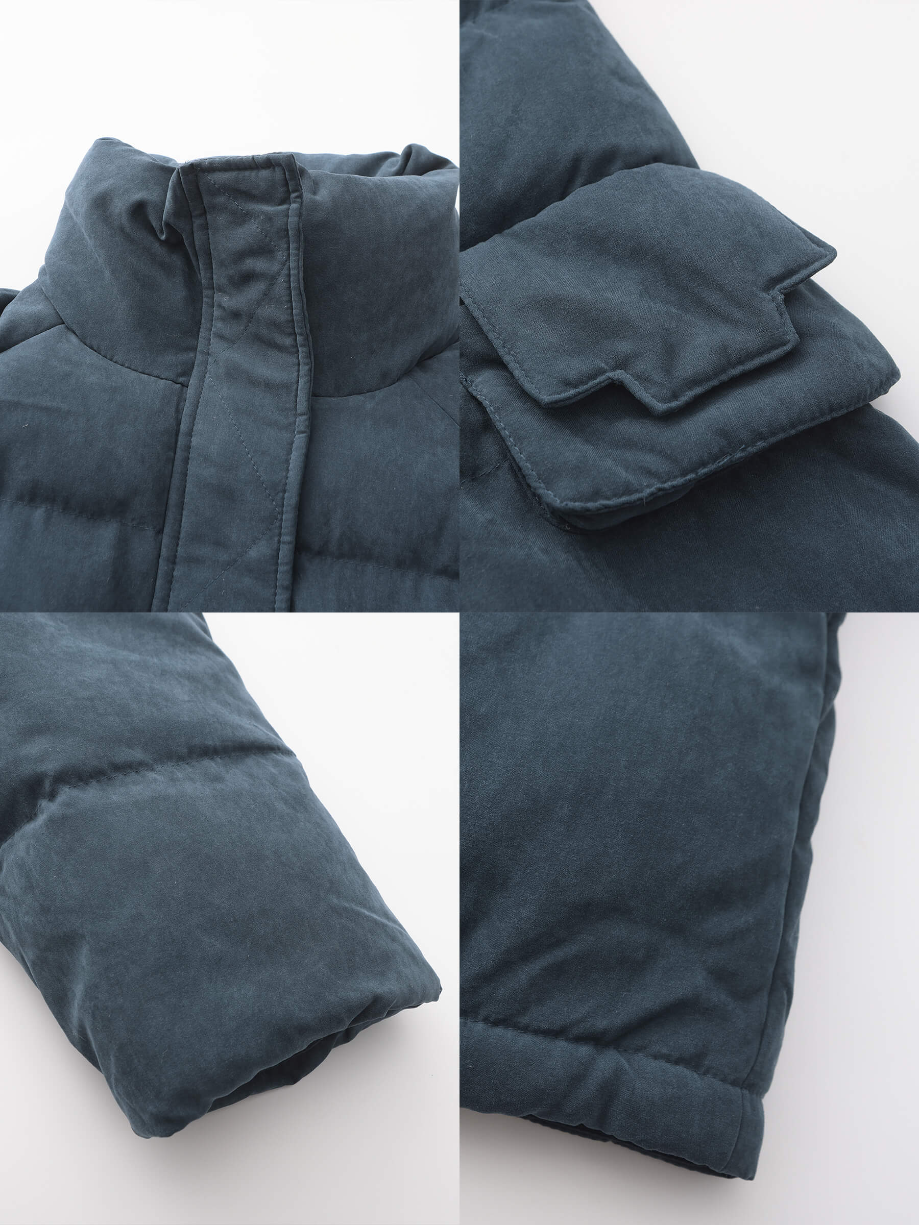 High Neck Short Puffer Down Coat-28