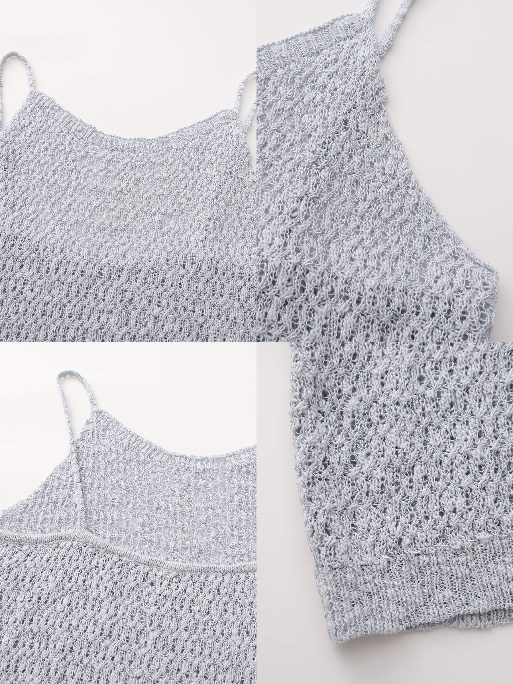 Thin Strap Ribbed Knit Vest-30