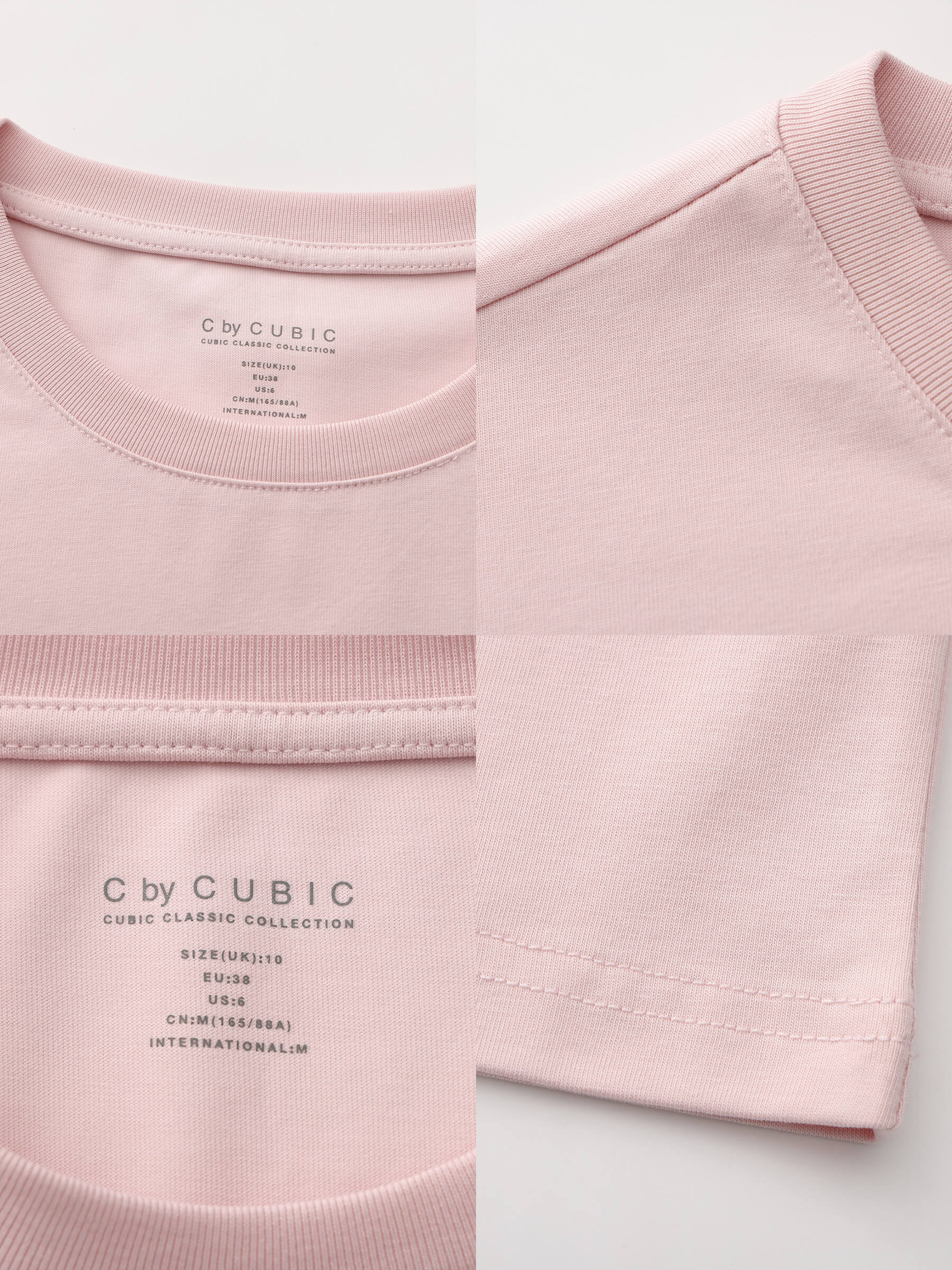 C by CUBIC Oversized Crew Neck Solid T-Shirt-30
