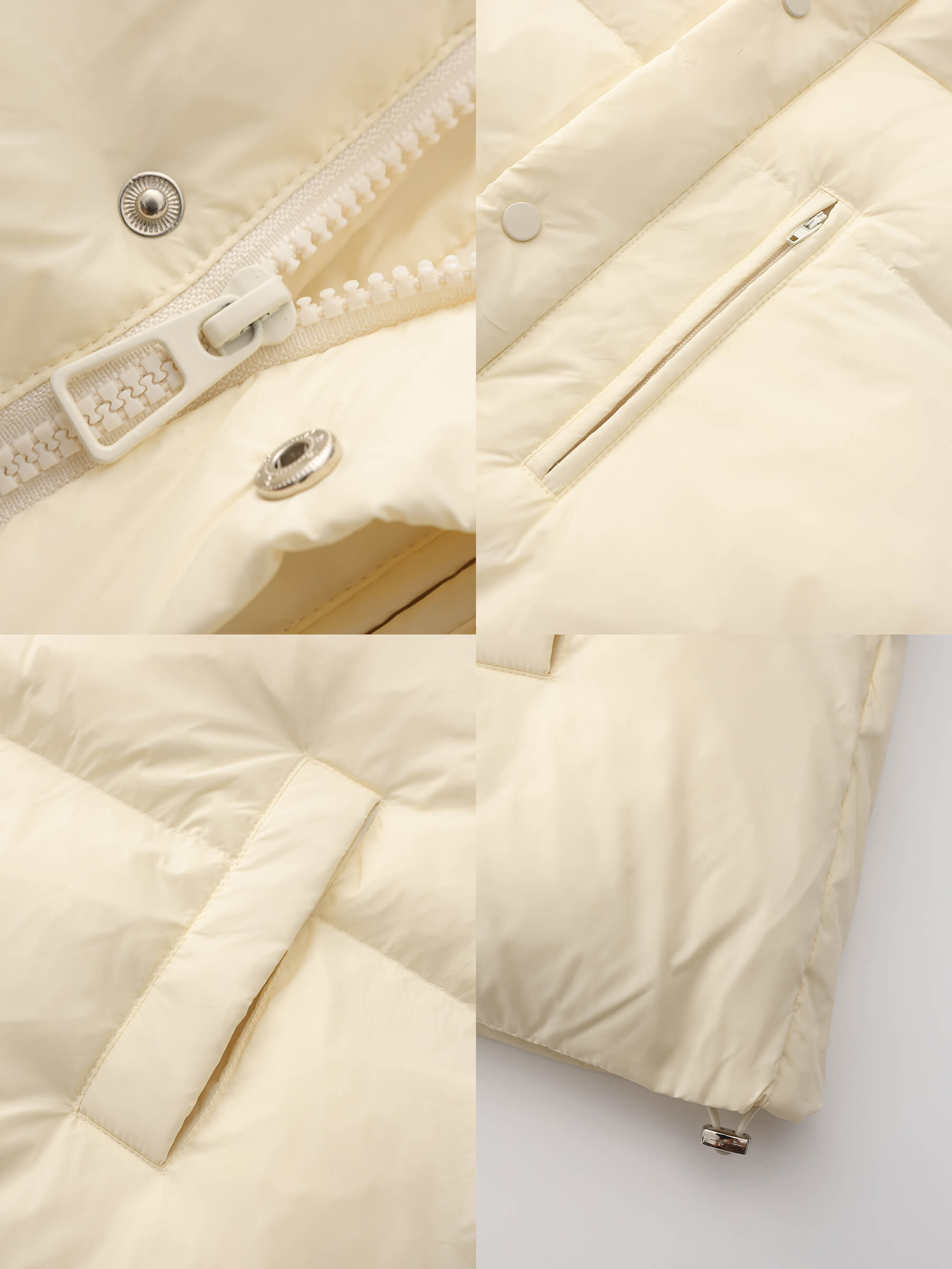 Cropped High Neck Down Coat-29