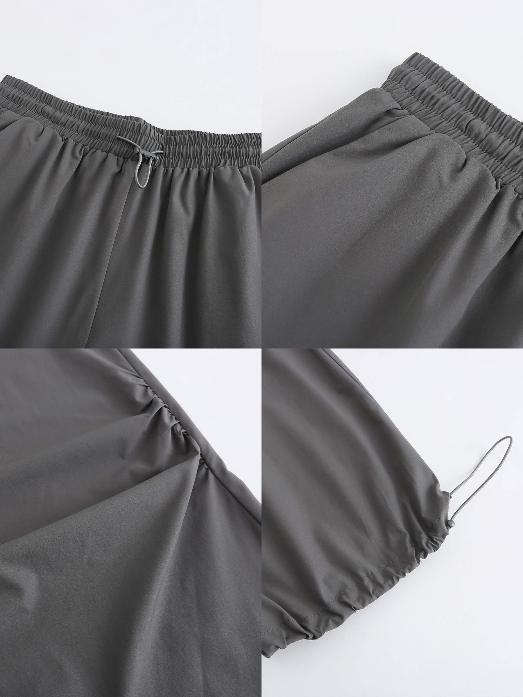Loose Parachute Trousers with Elastic Waist-29