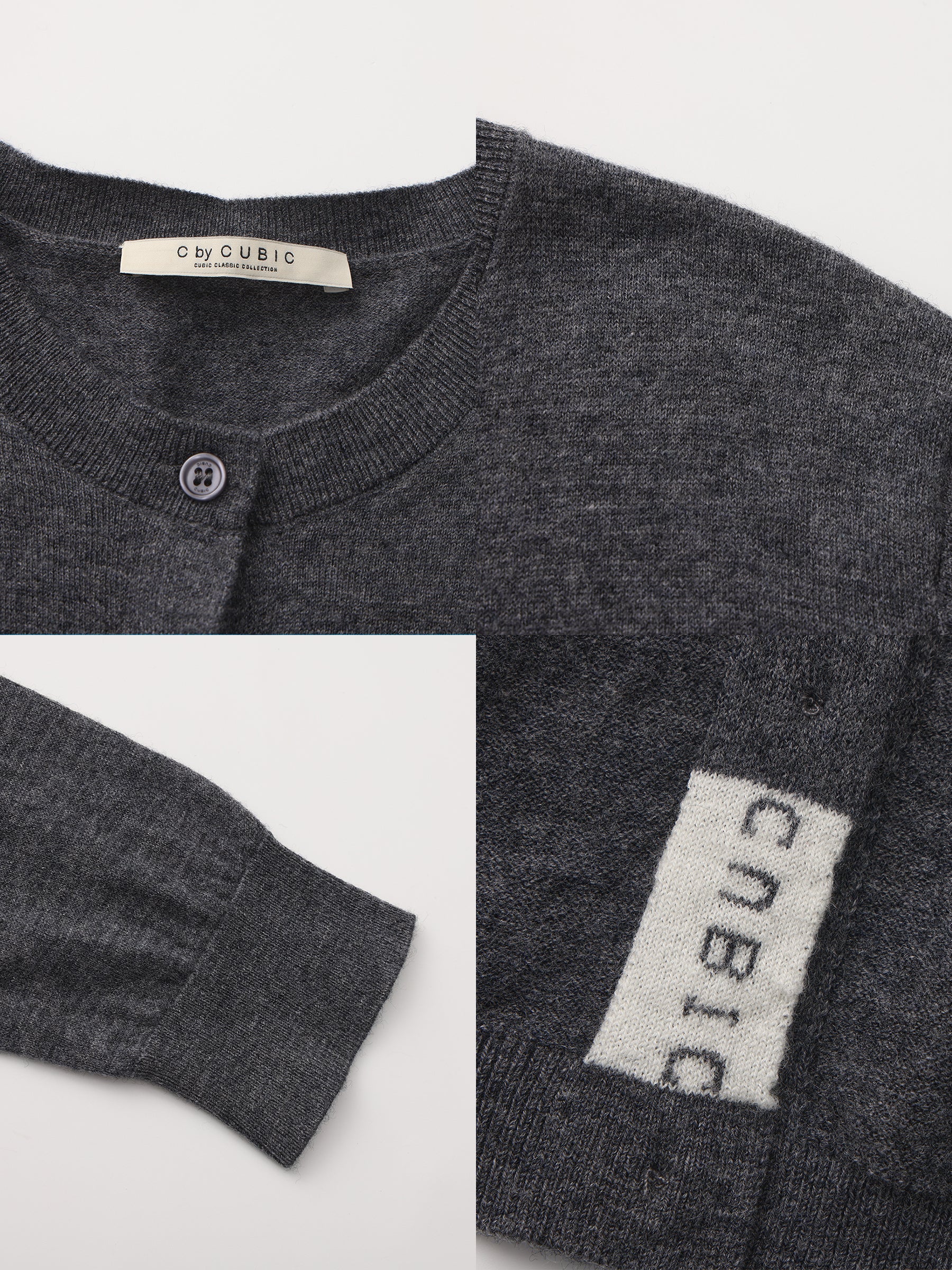 100% Wool Knit Cardigan with Crew Neck-27