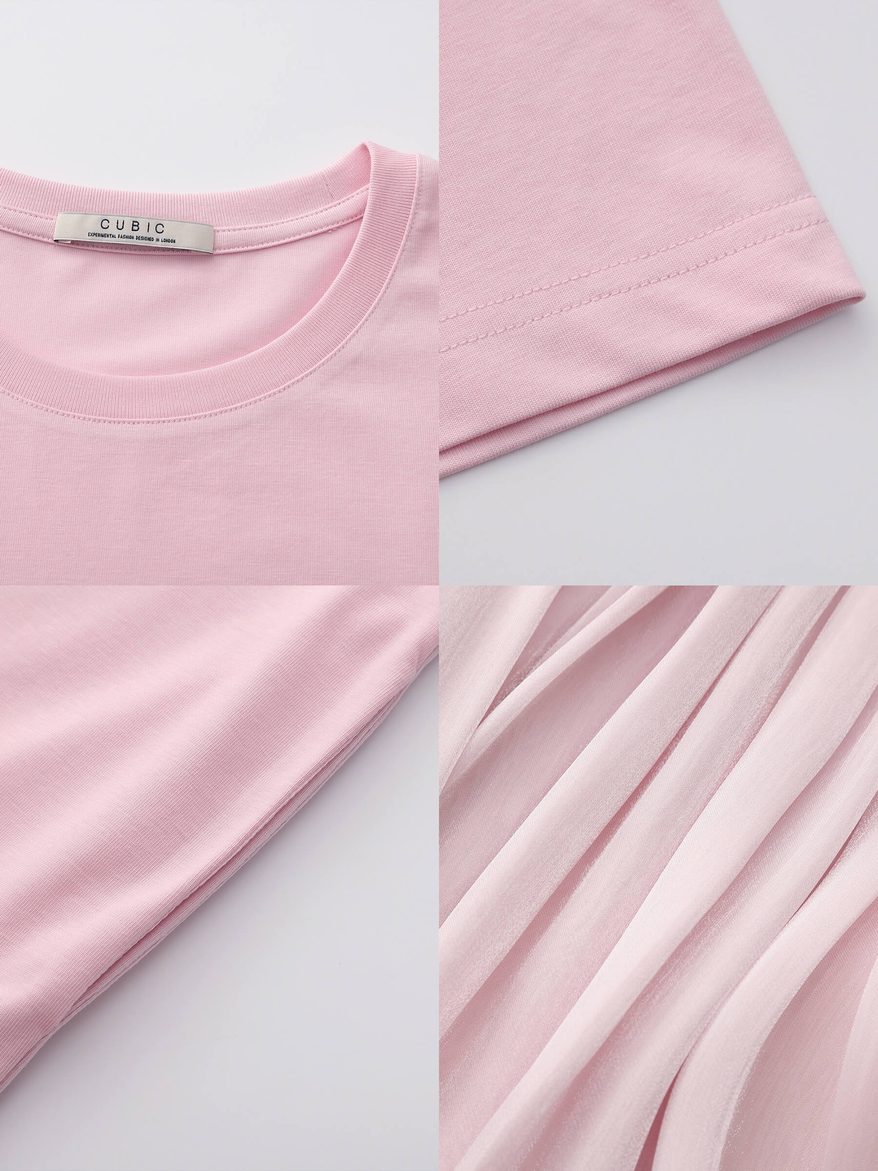 Oversized Round Neck Short Sleeve Pleated Dress-26