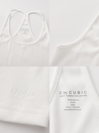 C by CUBIC Slim-Fit Sleeveless Knit Tank Top