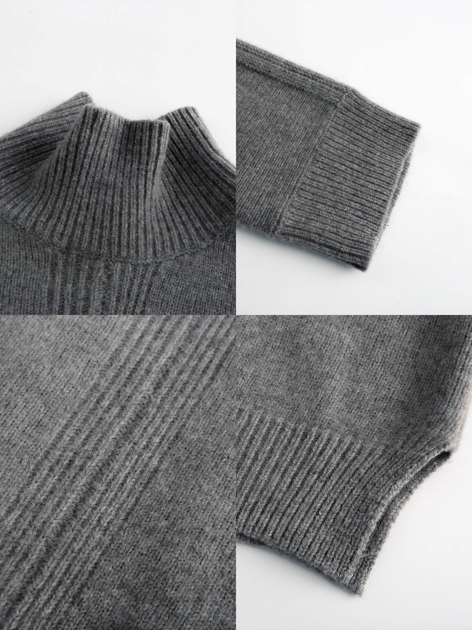 High Neck Sheep Wool Sweater-27