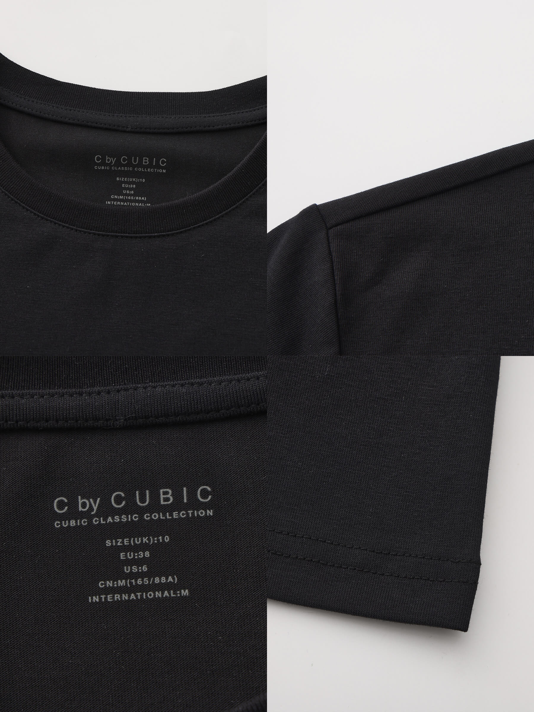 C by CUBIC Oversized Crew Neck Solid T-Shirt-31