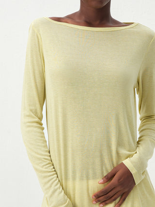CUBIC Lyocell-Blend Boat Neck Long Sleeve Top