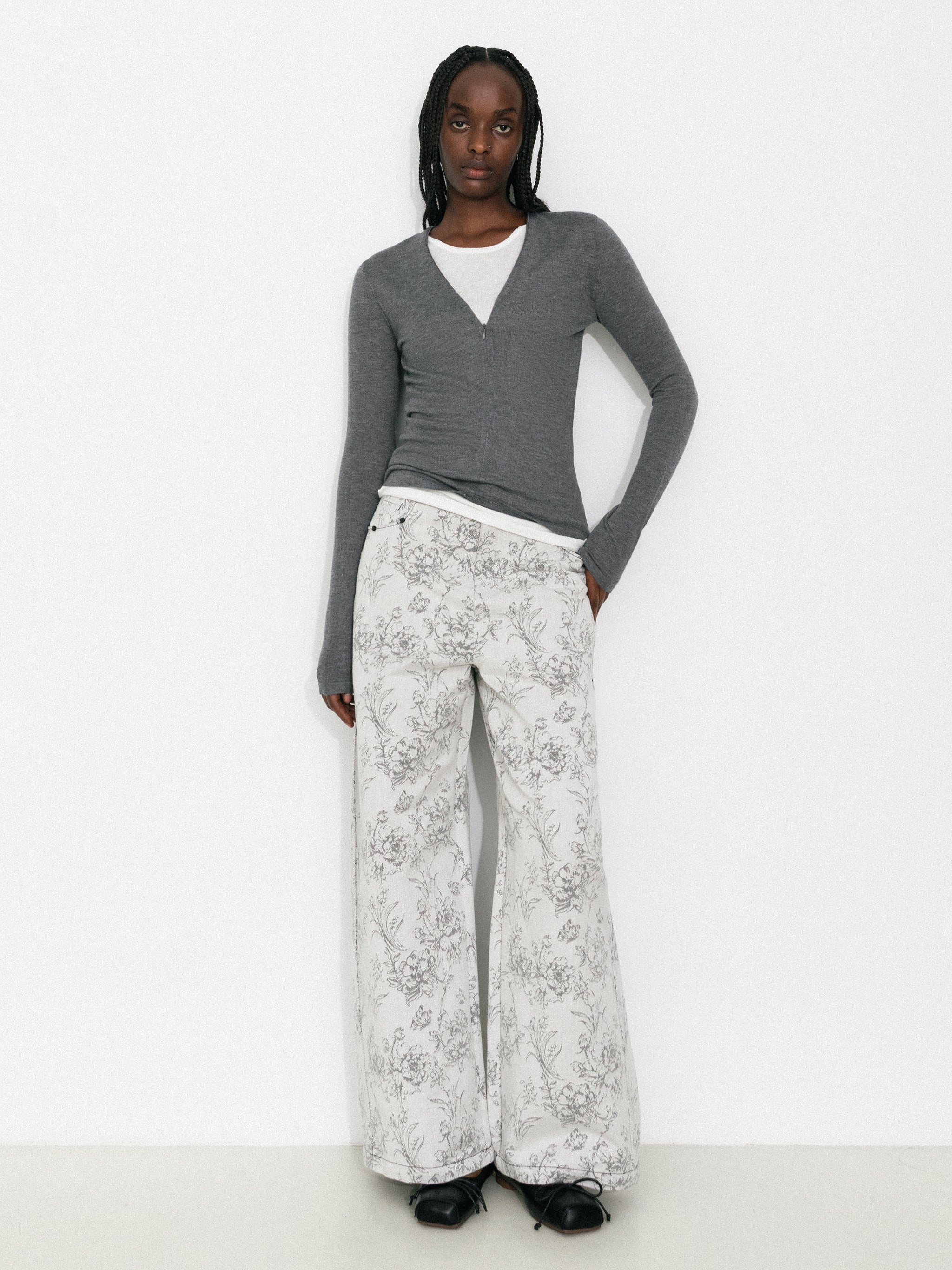 Casual Faux-Layer Knit Top-2
