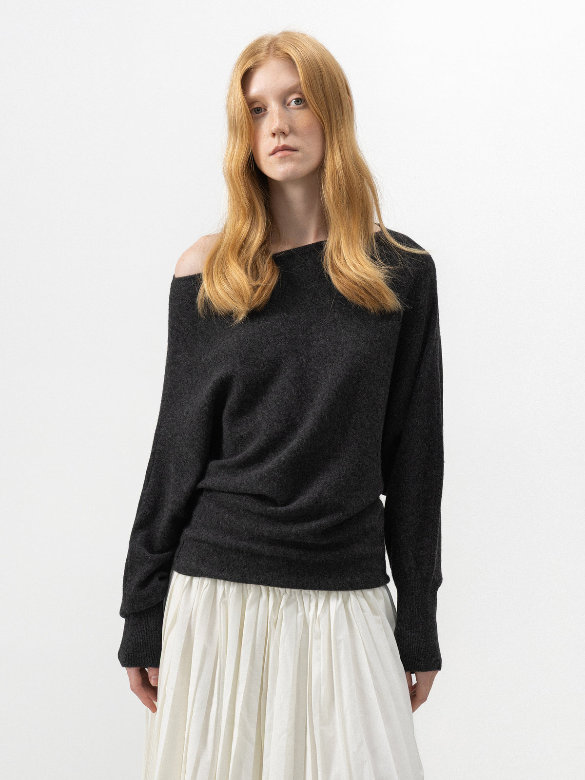 CUBIC Convertible Off-Shoulder Wool-Blend Sweater-2