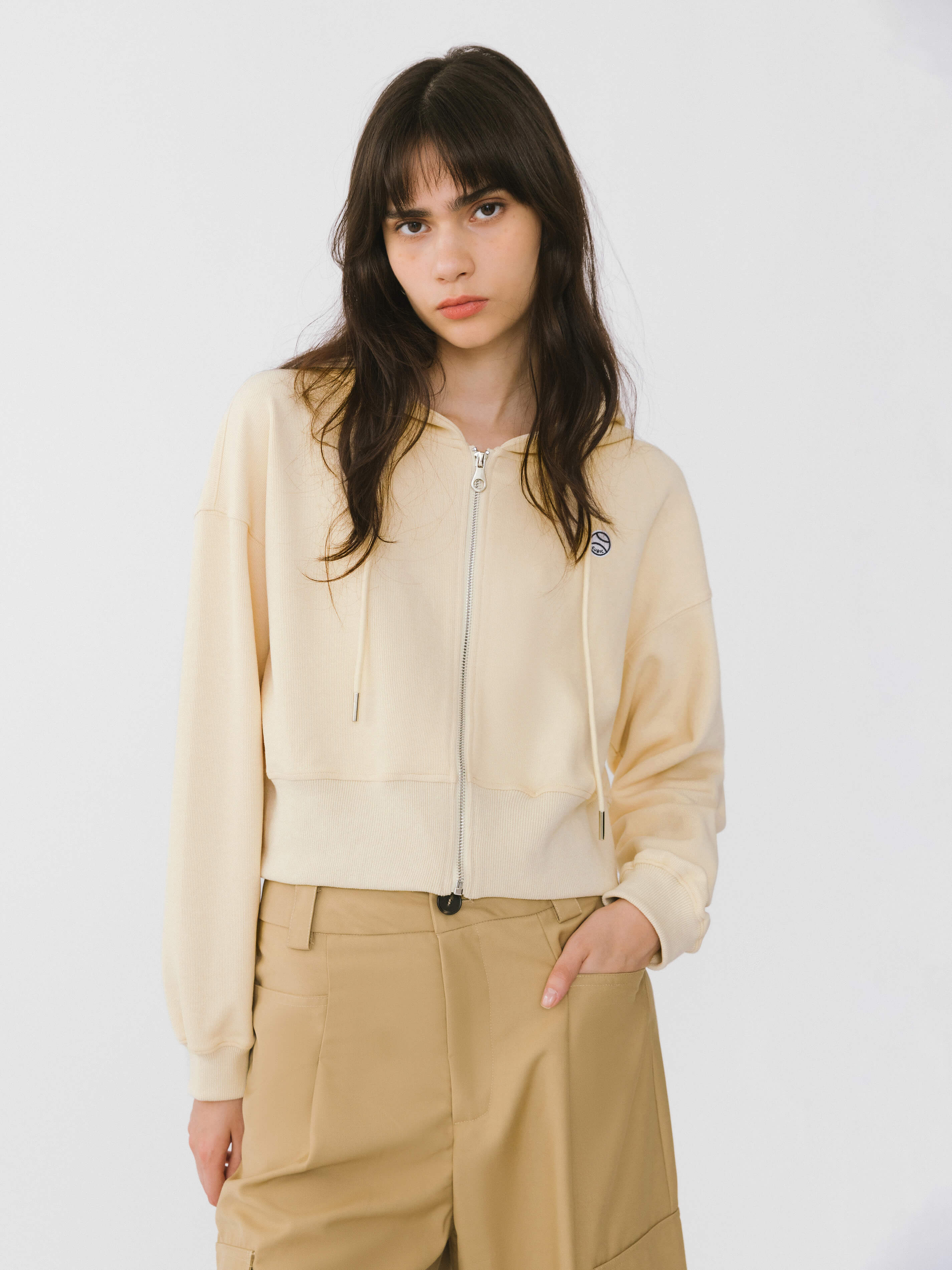 V-Neck Zip Up Hoodie-13