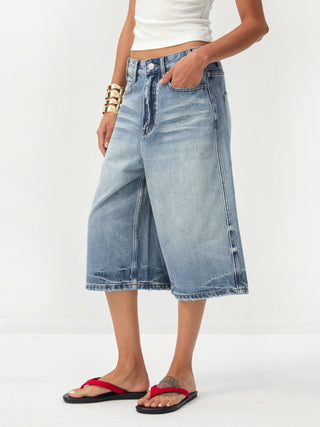 CUBIC Washed Denim Culottes