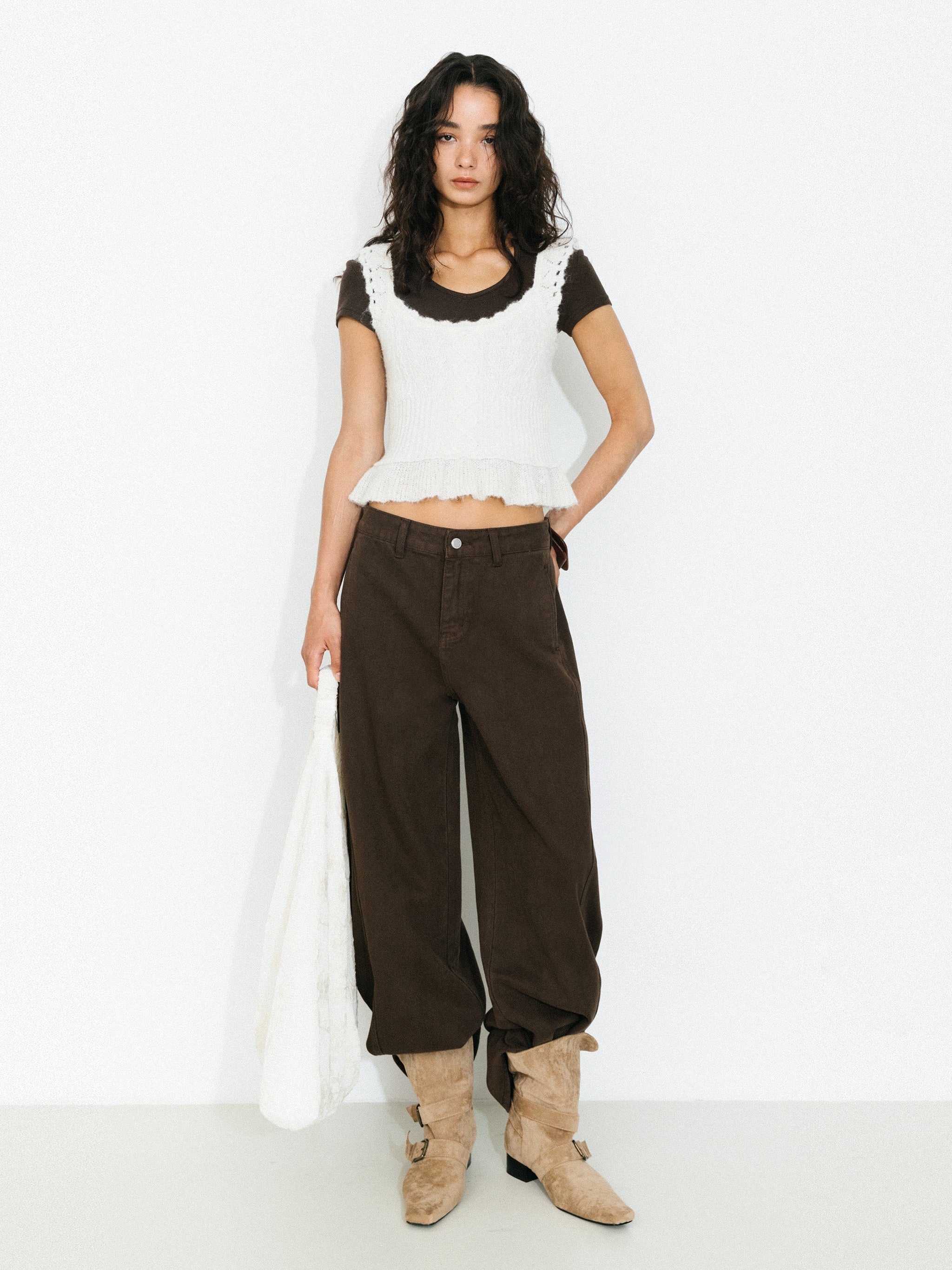 Crochet Knit Cami Top-2