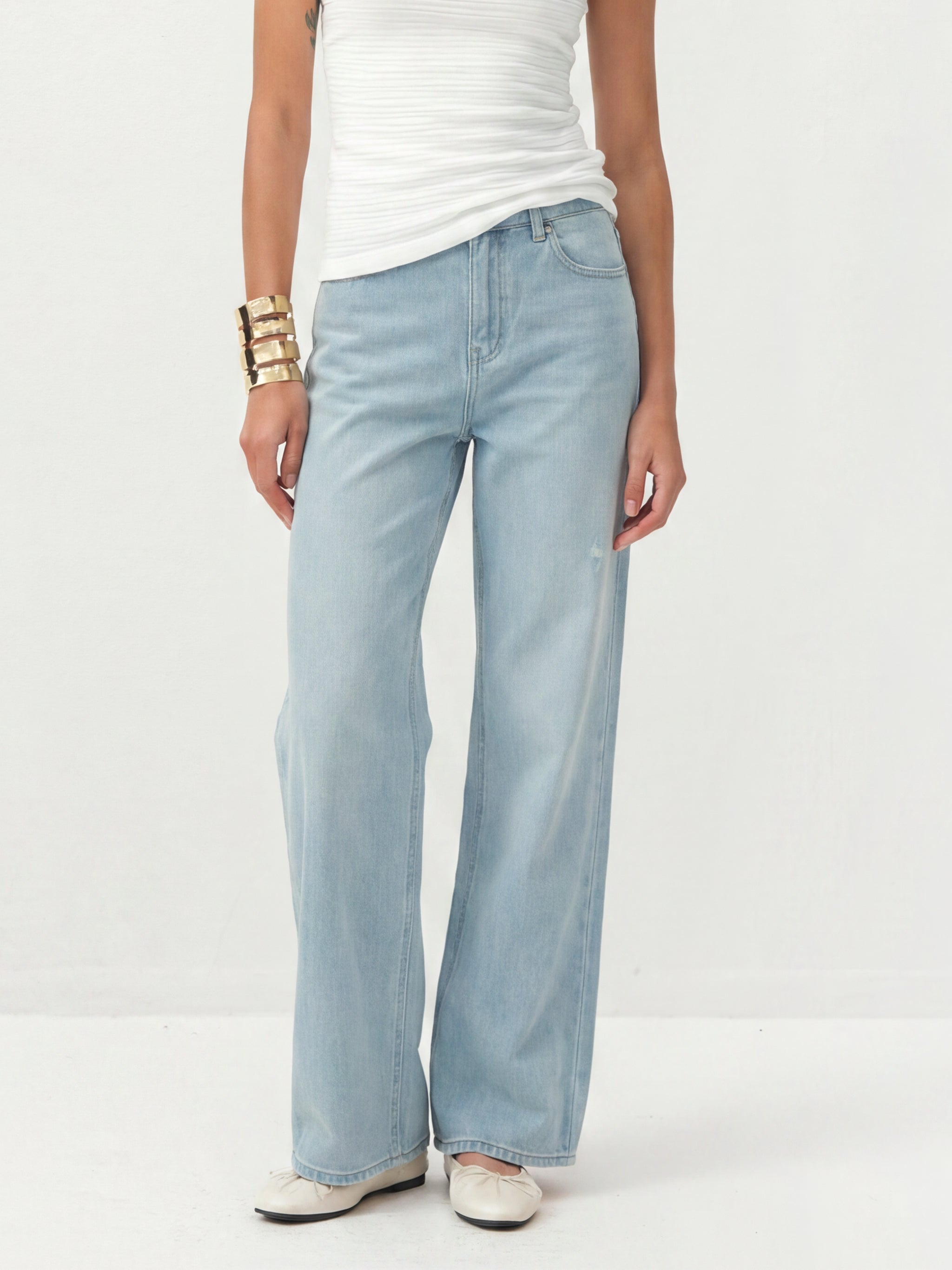 CUBIC High-Rise Straight-Leg Jeans-2