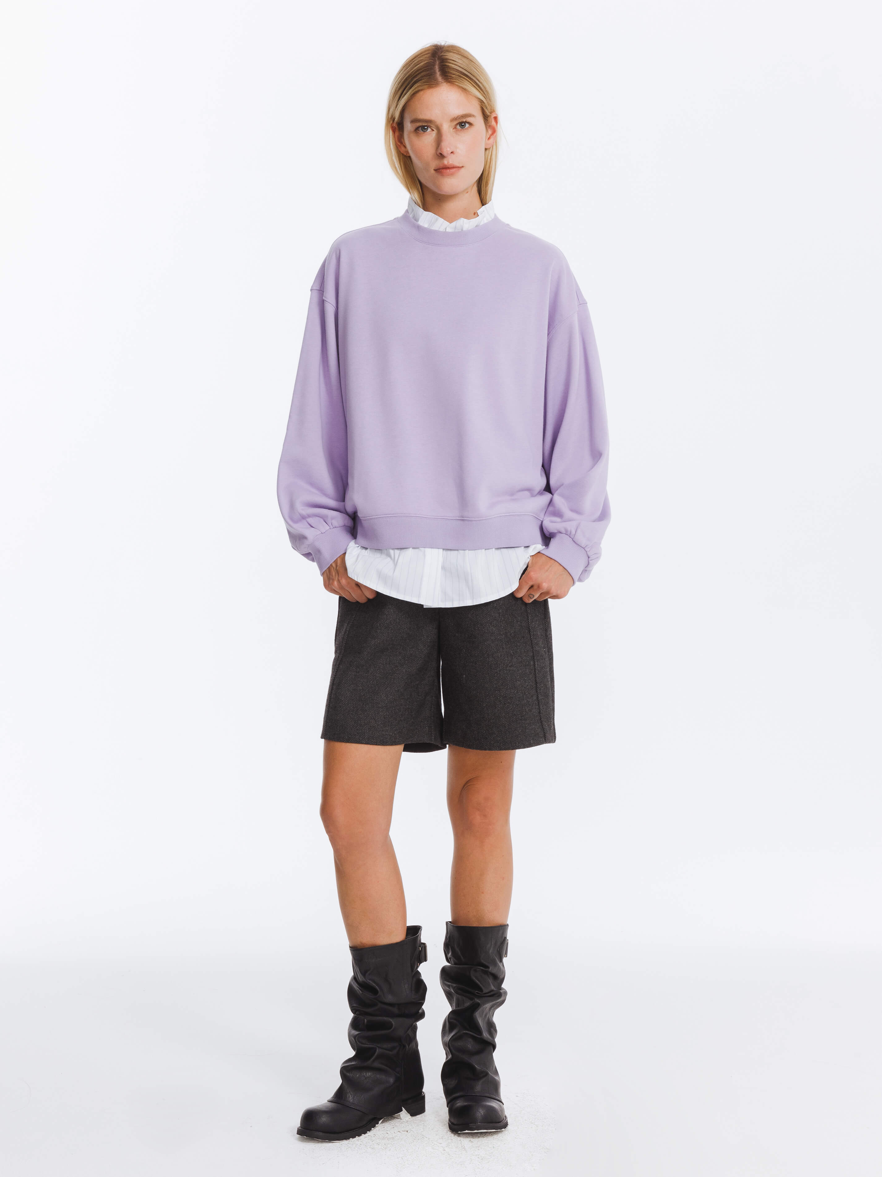 Oversized Sweatshirt with Cotton Blend-2