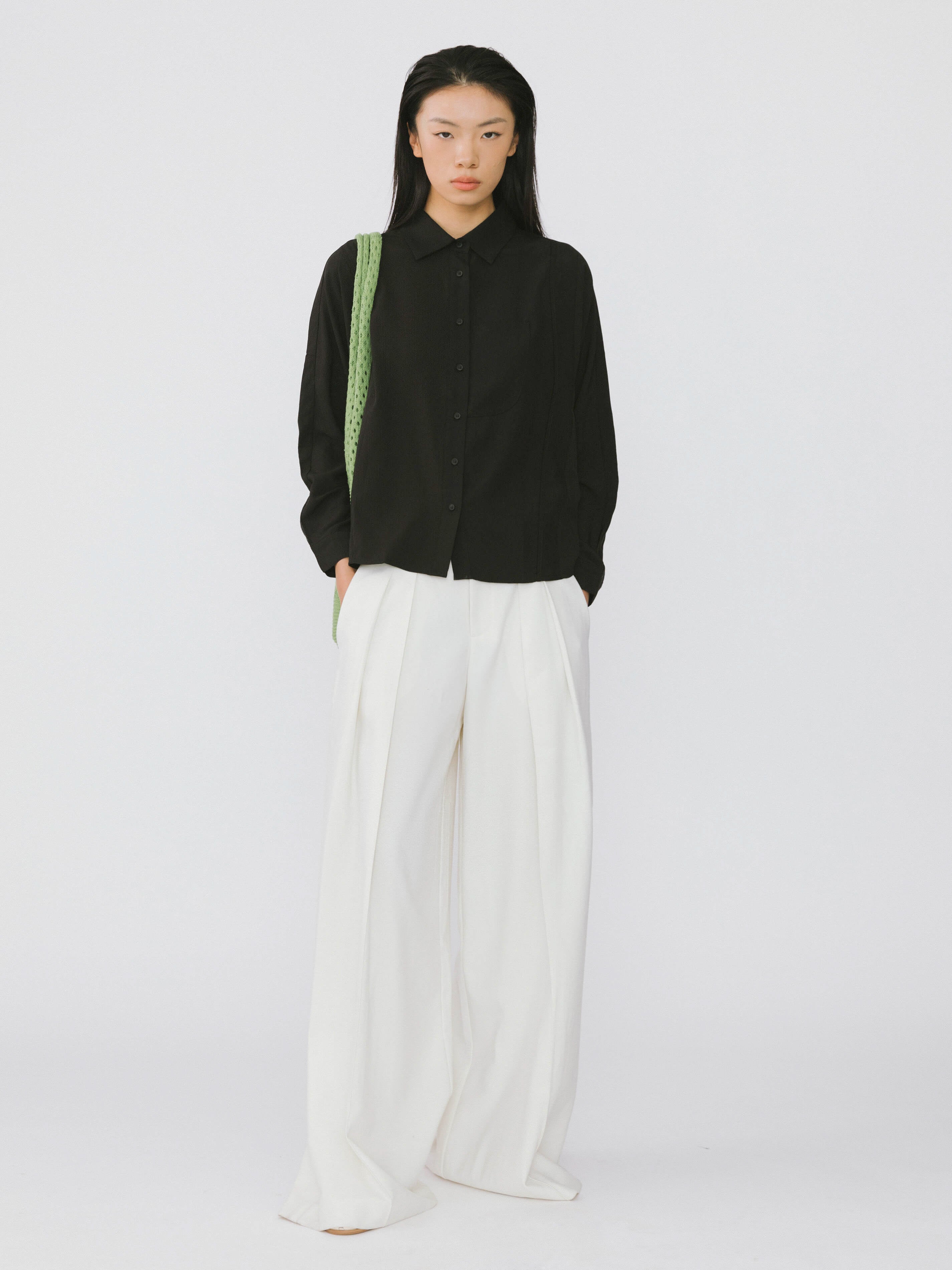 Asymmetric Panelled Shirt-2