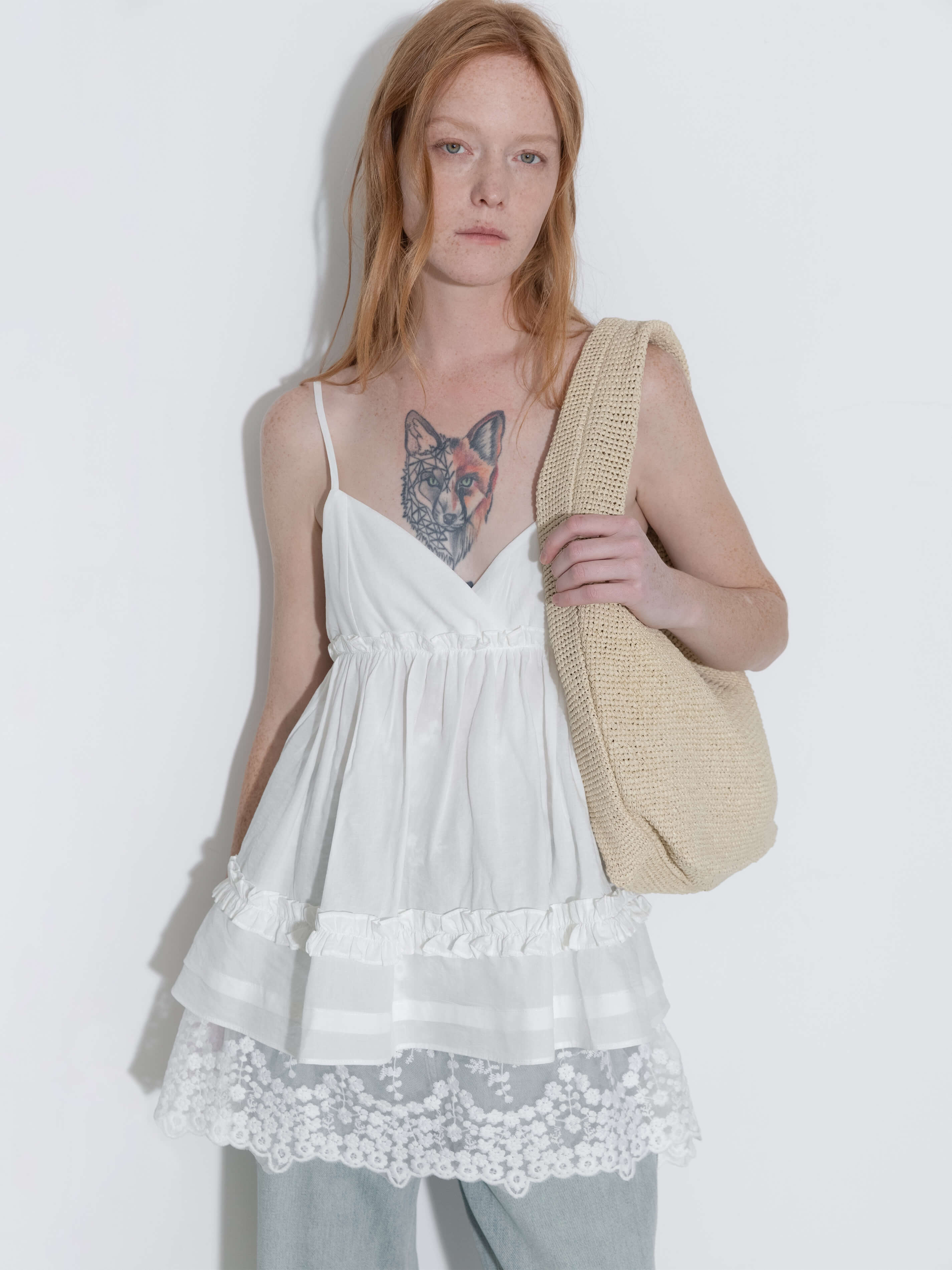 Double-Layer Lace Trim Adjustable Cami-2