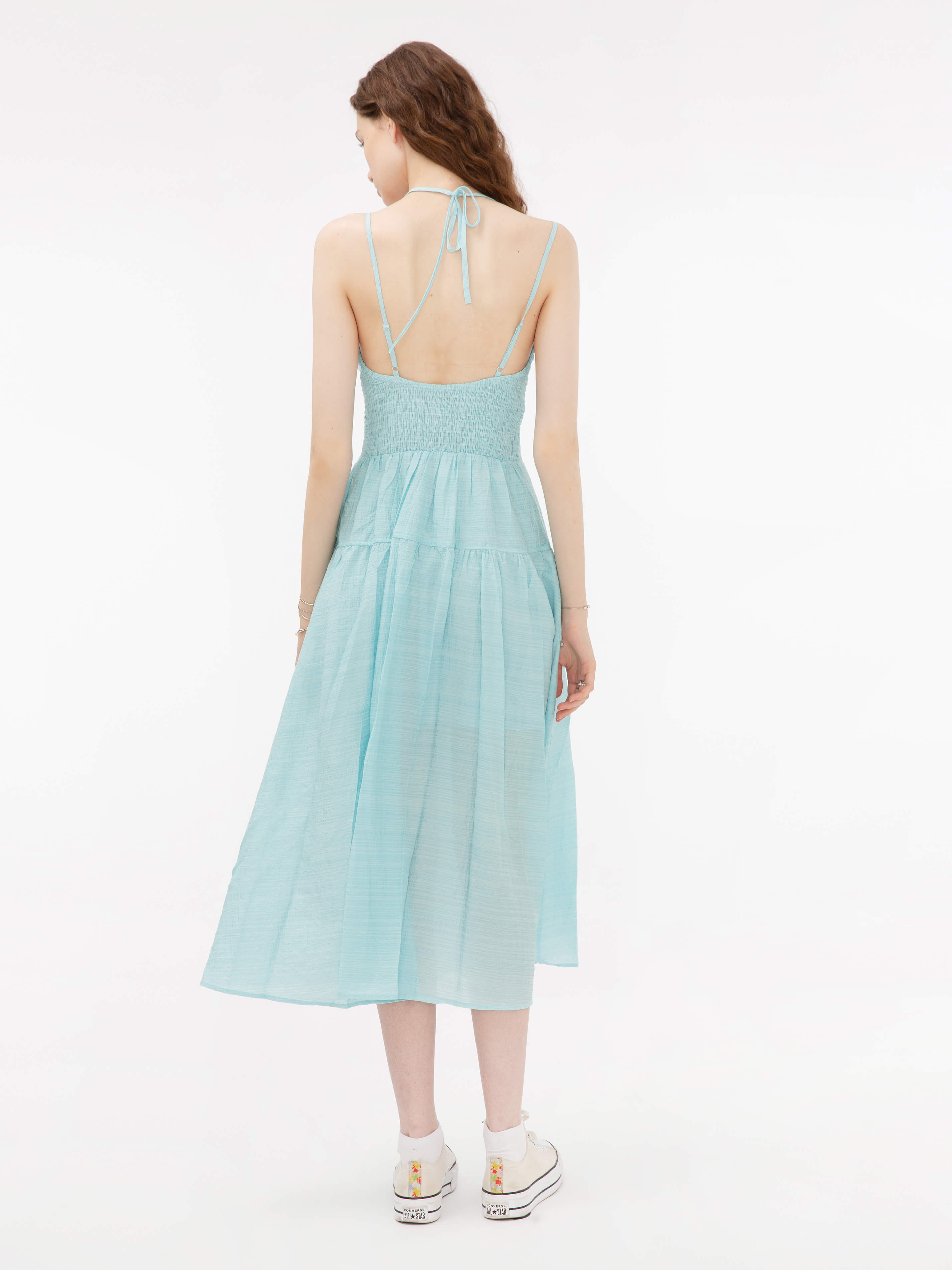 Sweetheart Sheer Midi Dress-6