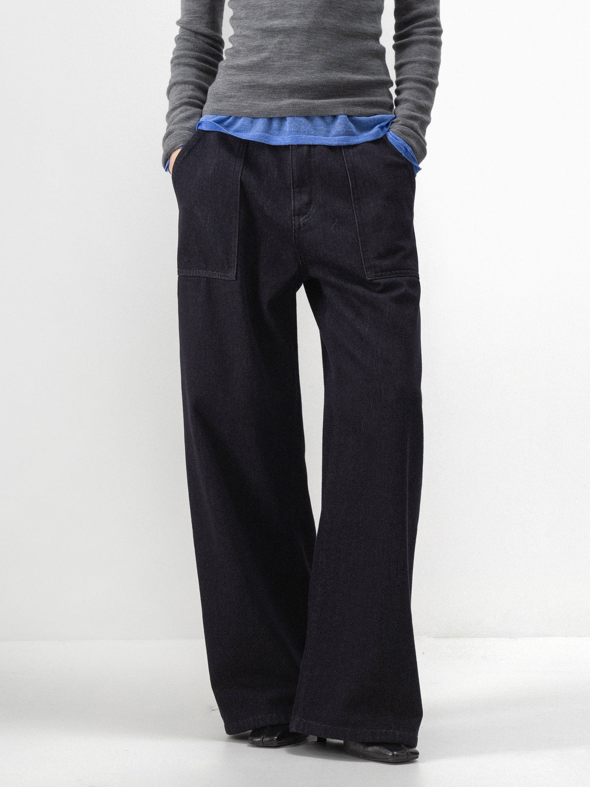 CUBIC Brushed-Lined Relaxed Straight-Leg Jeans-2