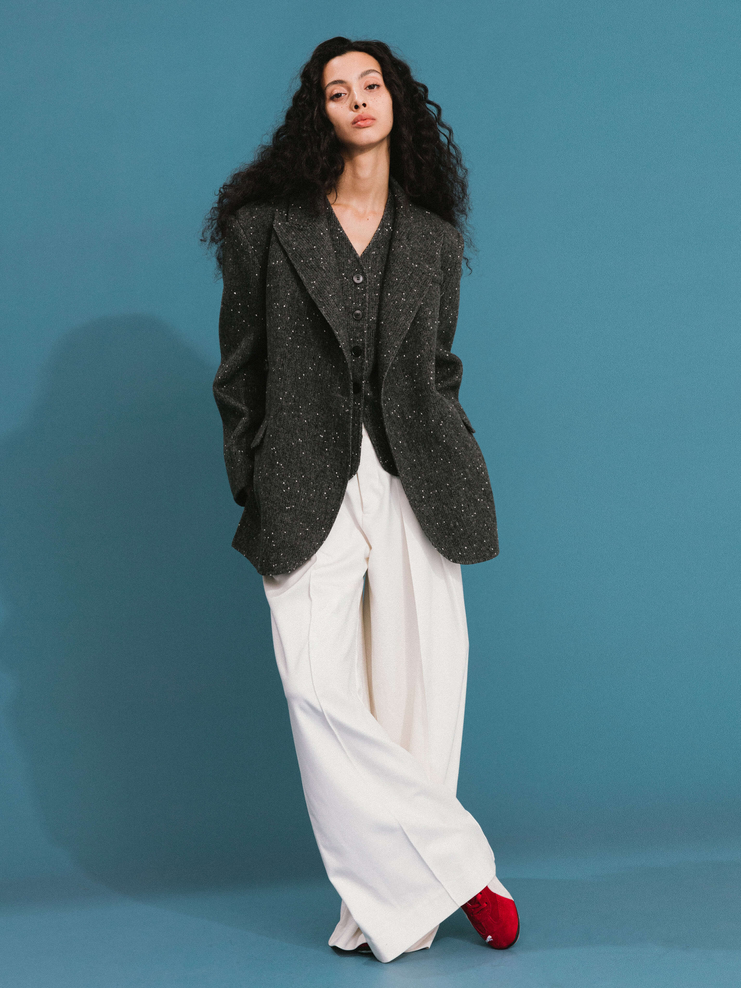 ONE BY CUBIC Double Face Tailored Wool Jacket-2