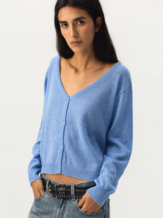 CUBIC Relaxed V-Neck Knit Cardigan