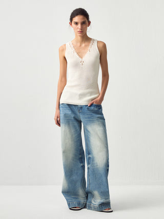 CUBIC Paperfeel V-Neck Tank Top