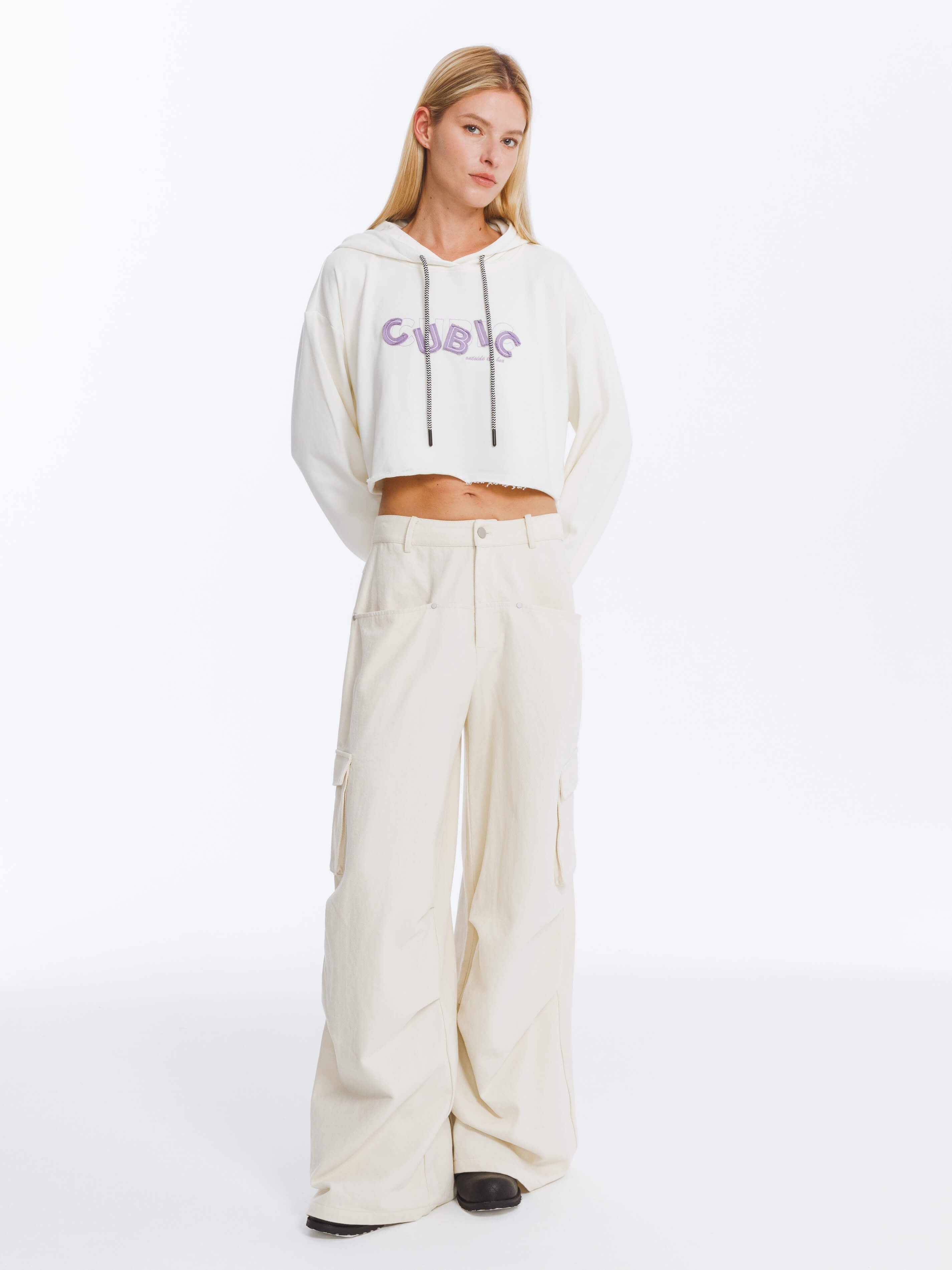Pure Cotton Twill Cargo Trousers-8