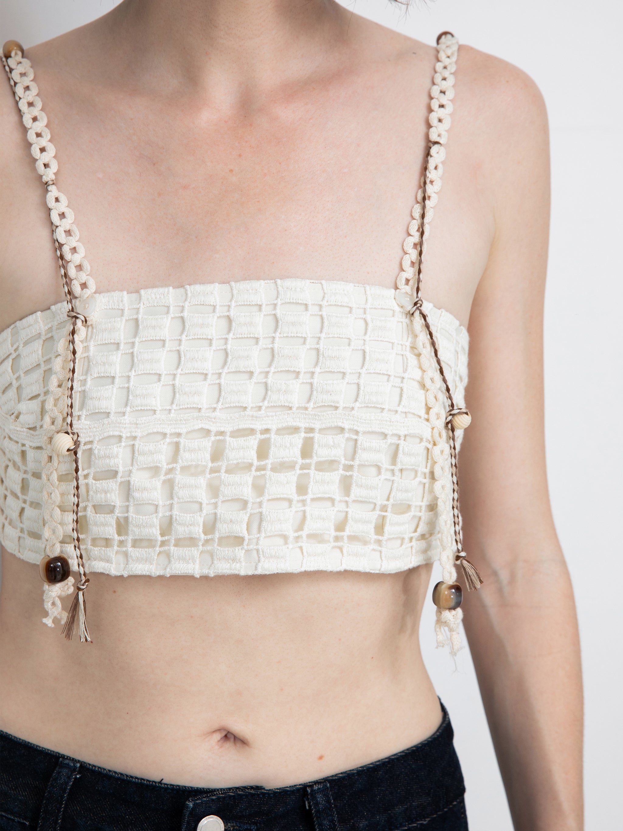 Cut-Out Cropped Bandeau Cami-2