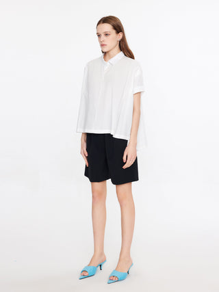 Oversized Asymmetrical White Shirt
