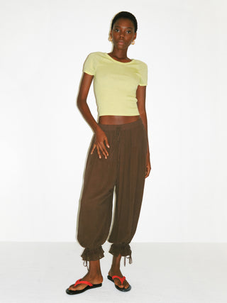 CUBIC Lyocell-Hemp Cropped Knit Top