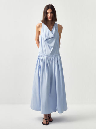 CUBIC 100% Cotton Halter Neck Cowl Dress