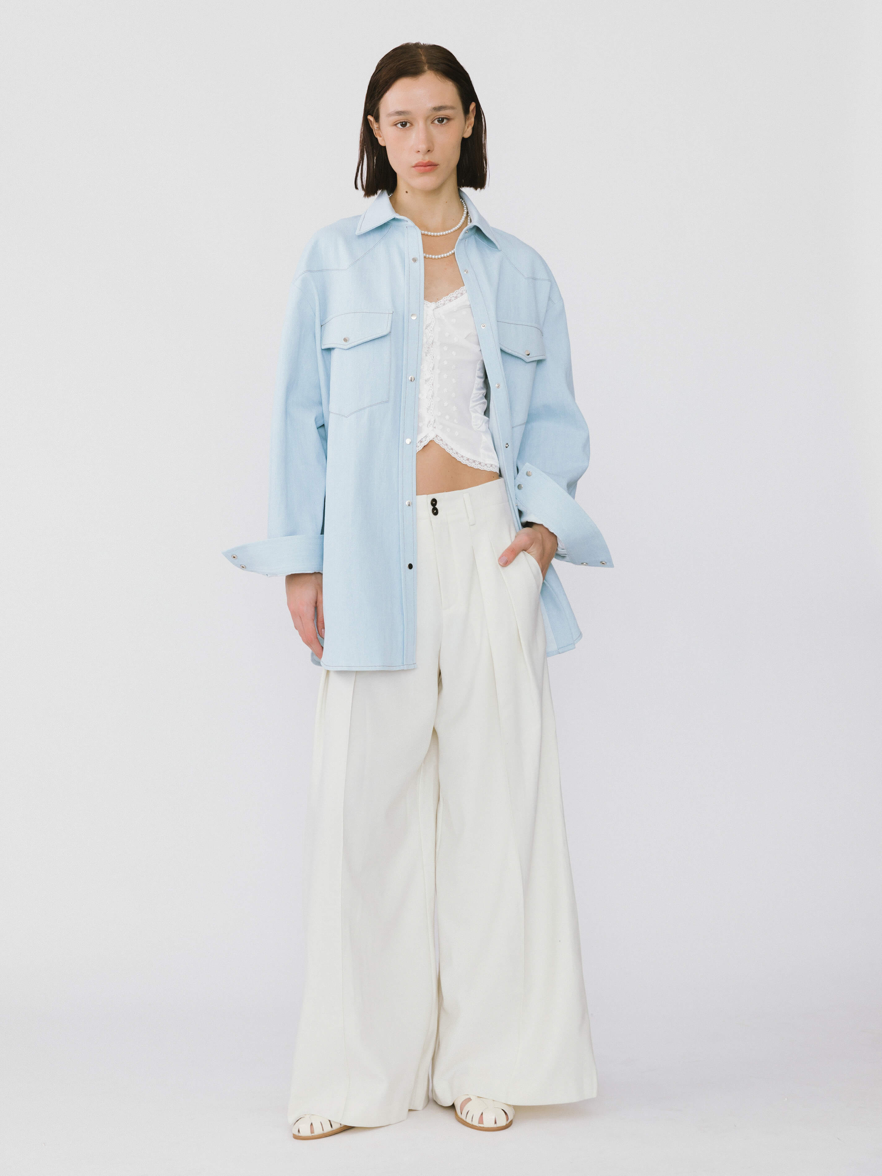 Light-colored Loose Denim Jacket-2