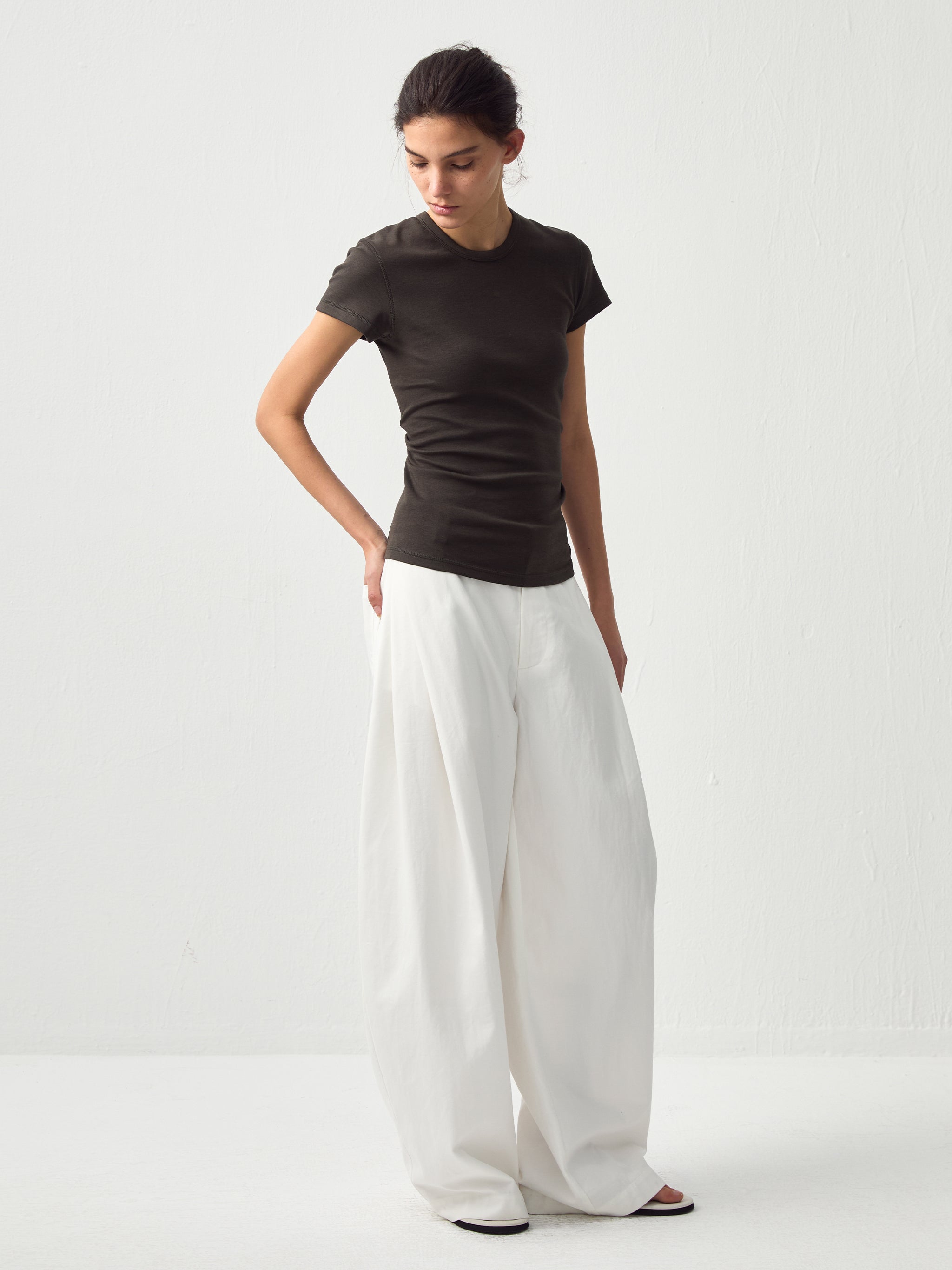 CUBIC Slim Cropped Crew Neck Top-4