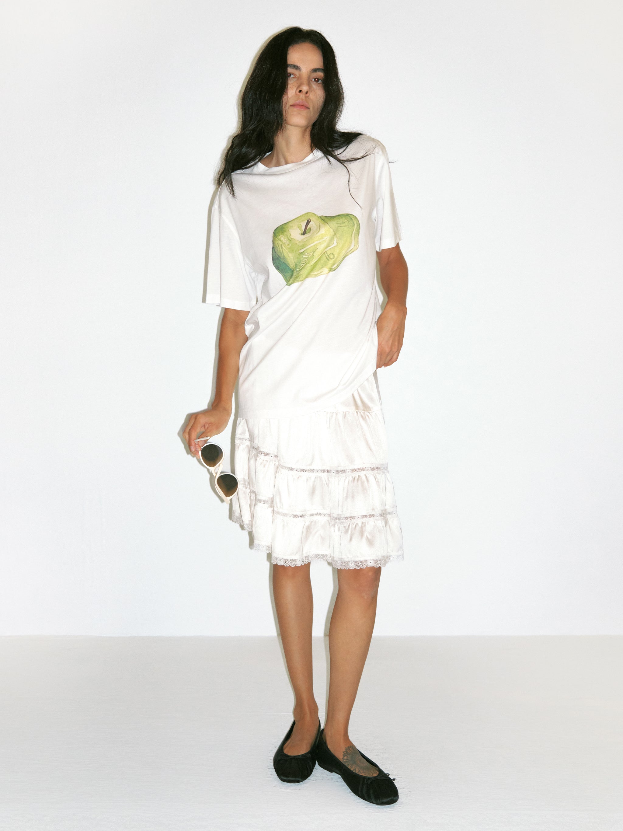 CUBIC Apple Print Oversized T-shirt-2