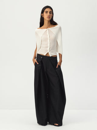 CUBIC Cape-Style Button Front Top