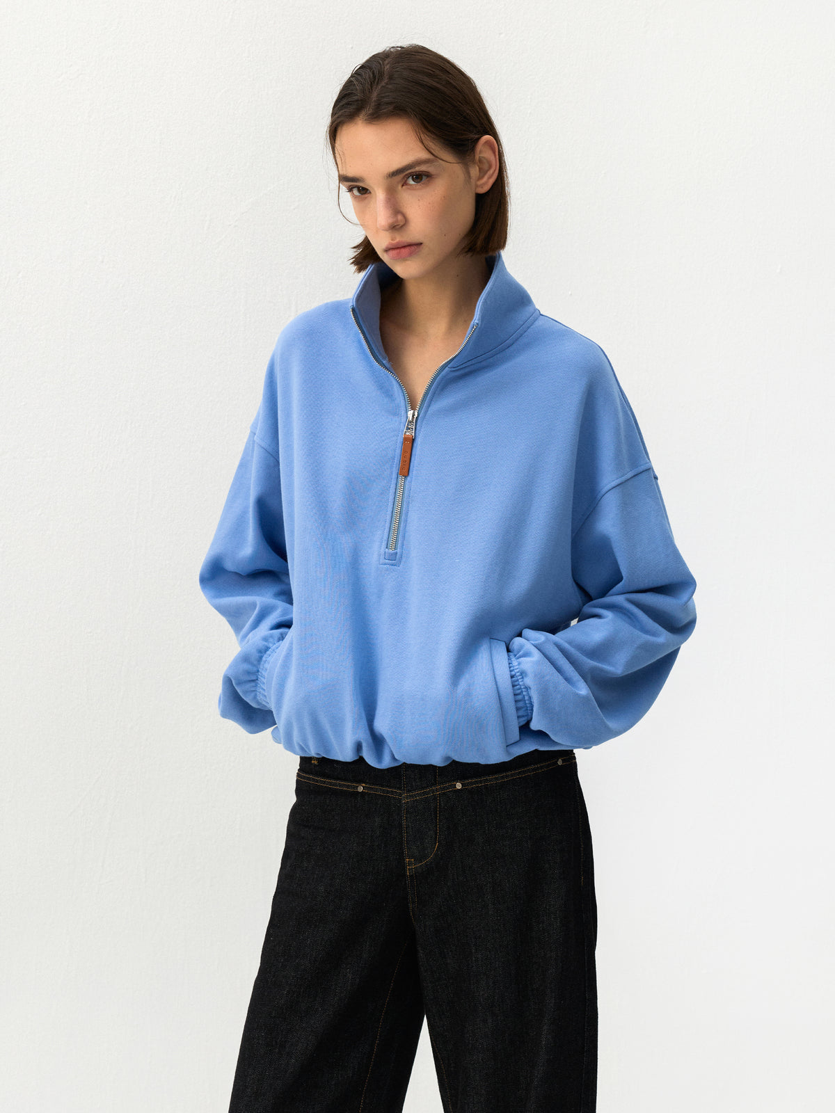 CUBIC 100% Cotton Half Zip Sweatshirt-2