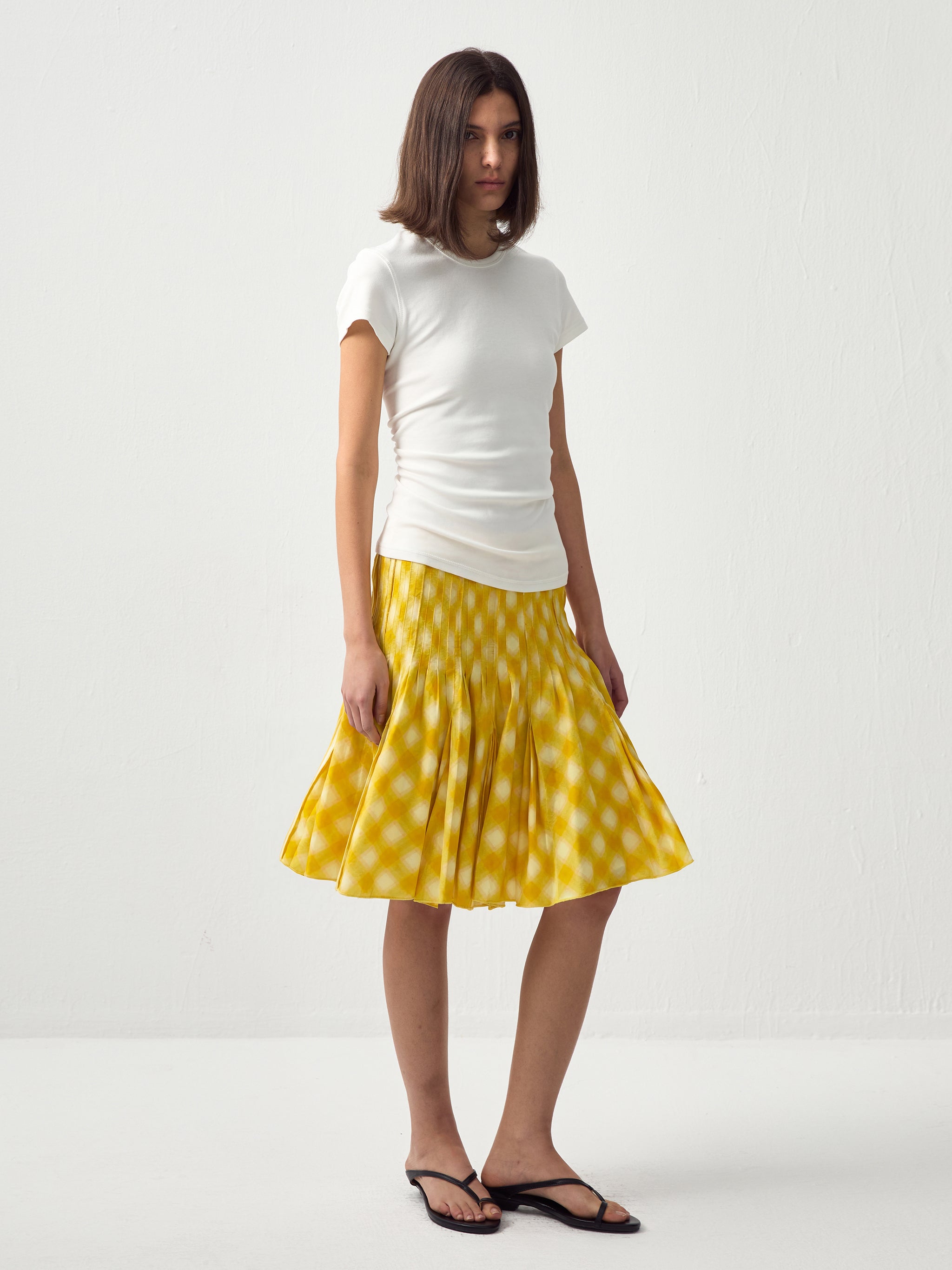 CUBIC Acetate Pleated Umbrella Skirt