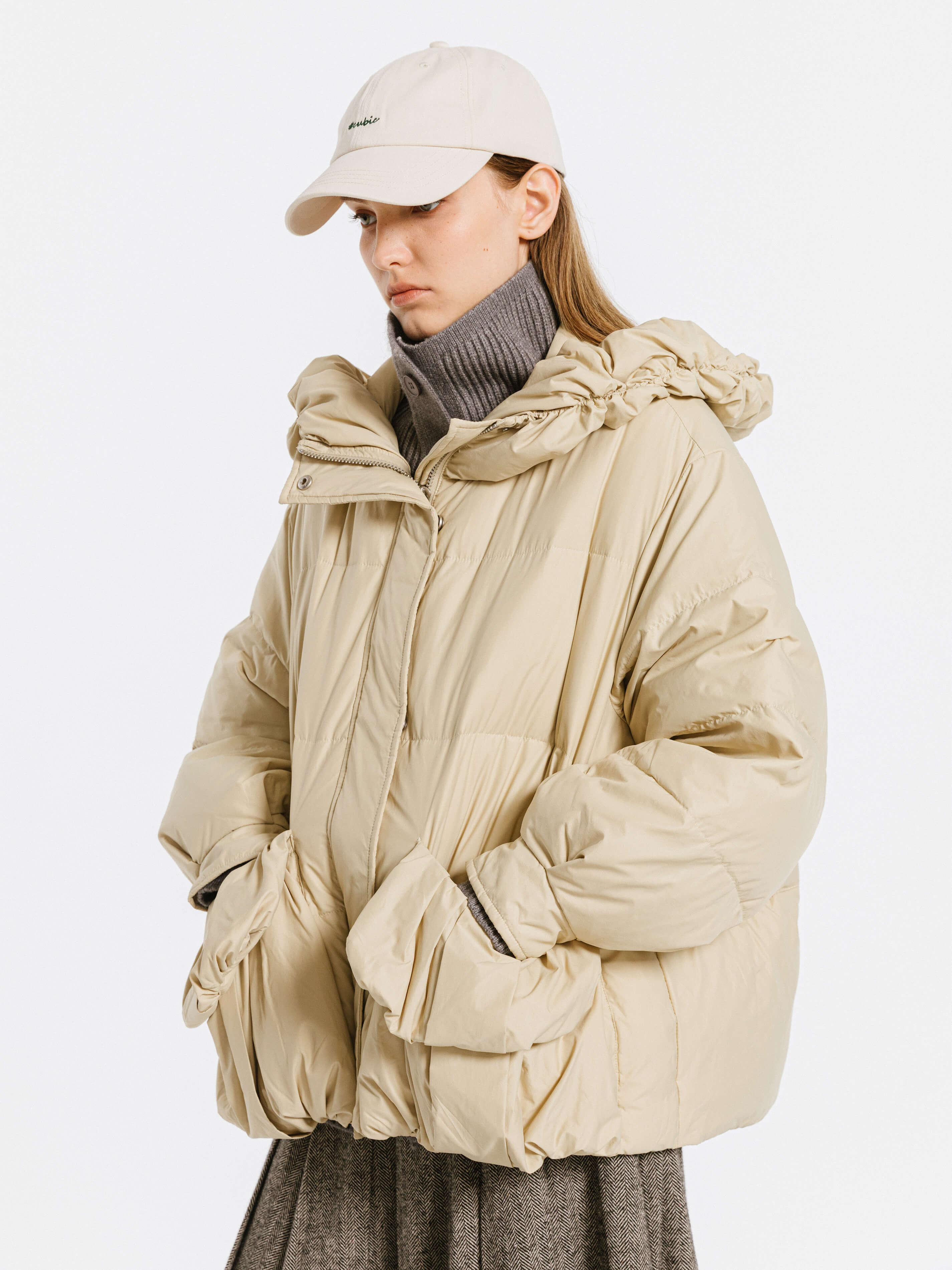 Gathered Short Puffer Jacket-8