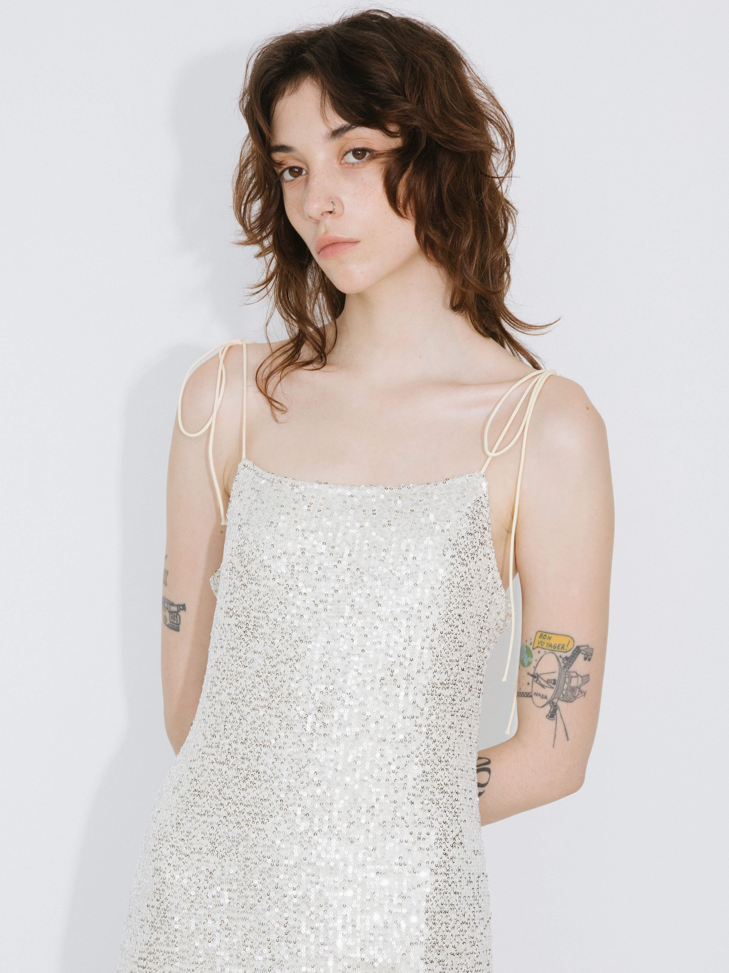 Slim Fit Sequin Sling Dress-2