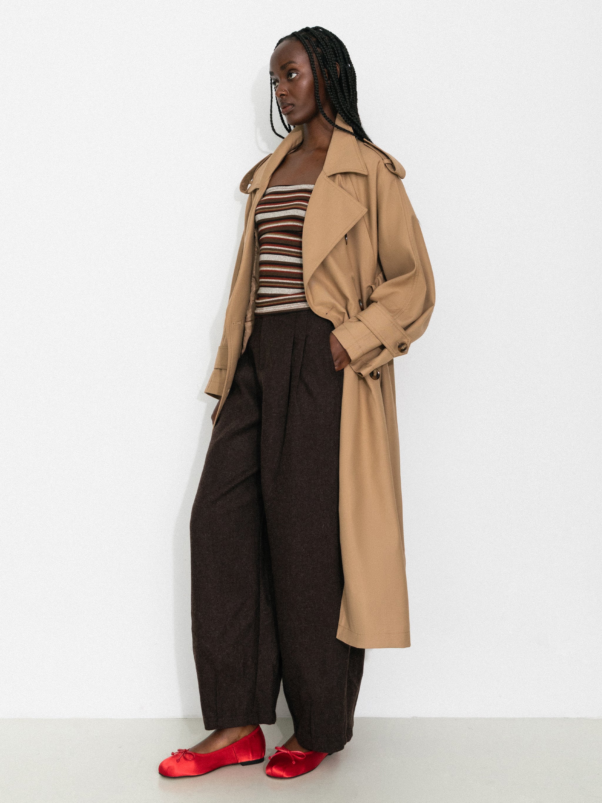 Classic British-Style Double-Breasted Trench Coat-2