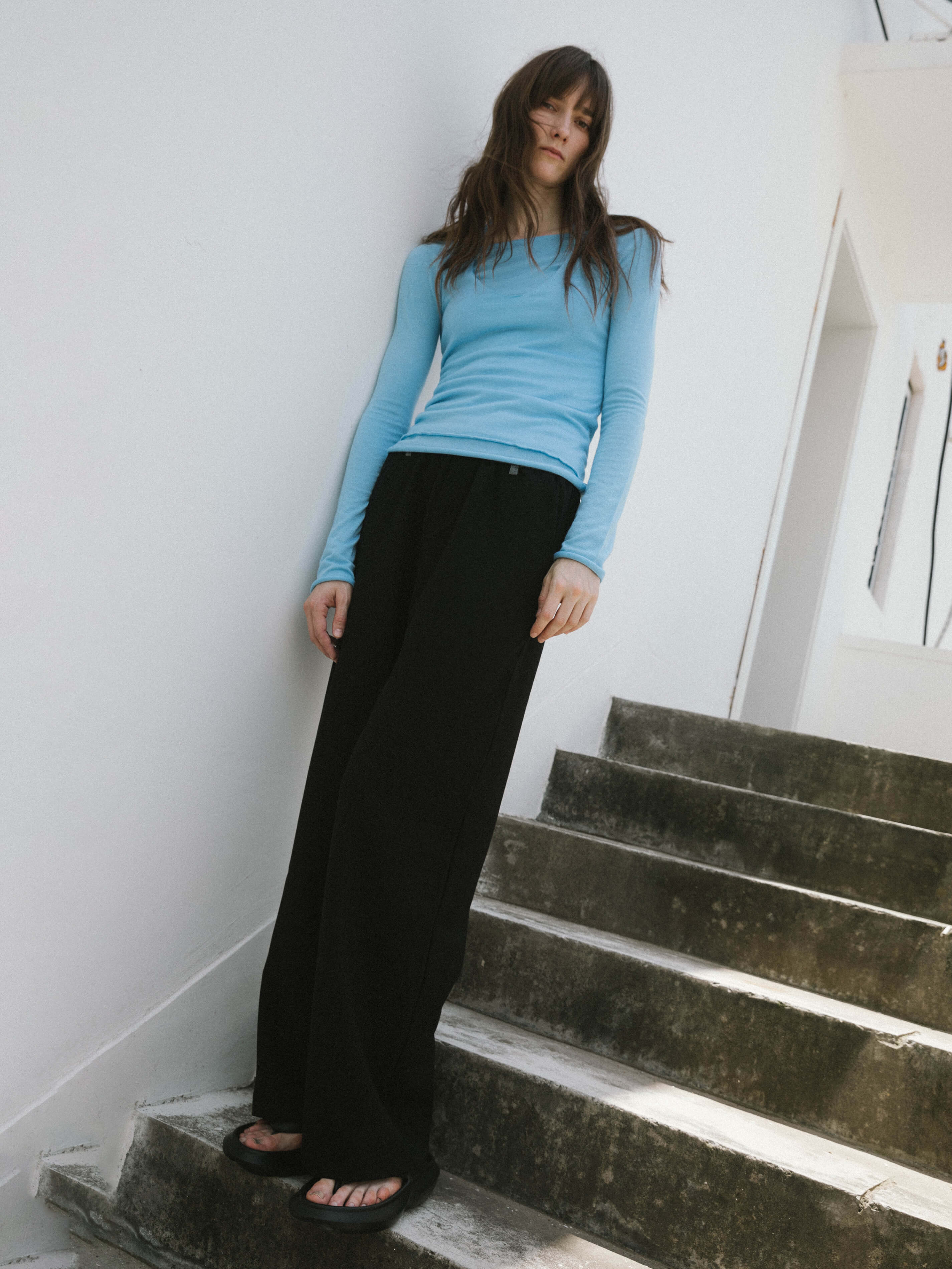 Colorblock Casual Straight Trousers-2