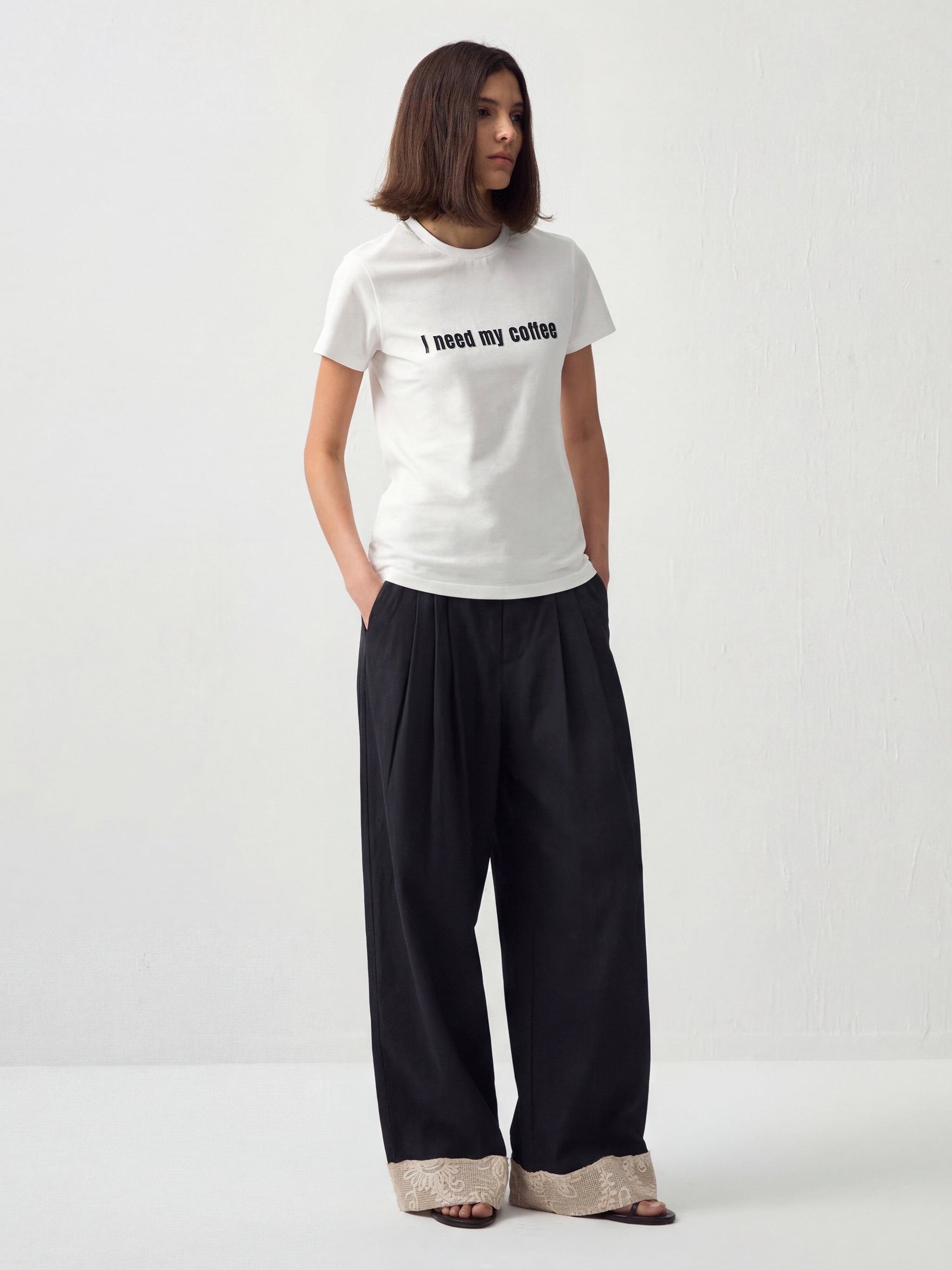 CUBIC Embroidery Casual Pants-5