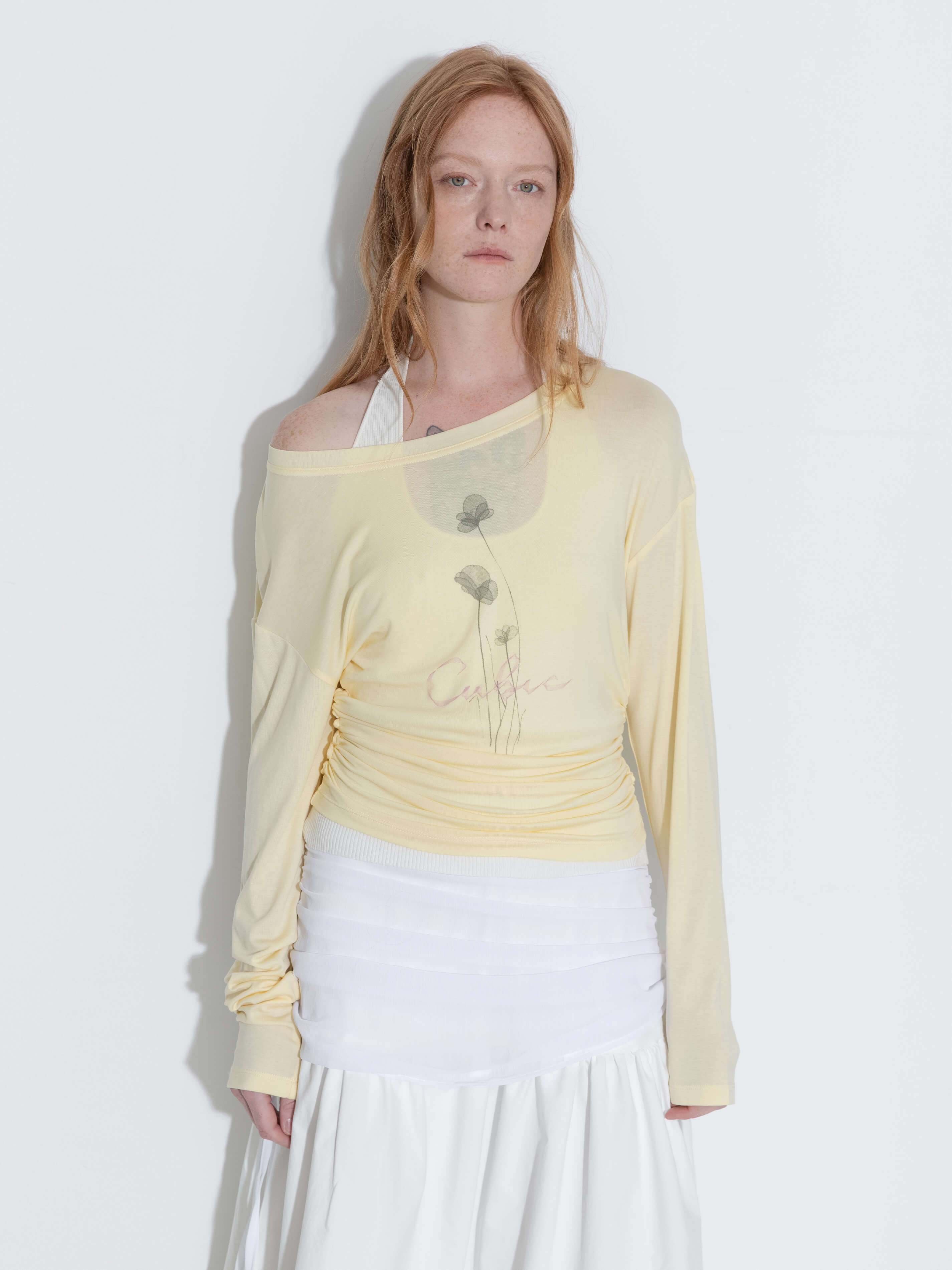 Printed Tencel Long Sleeve Top-2
