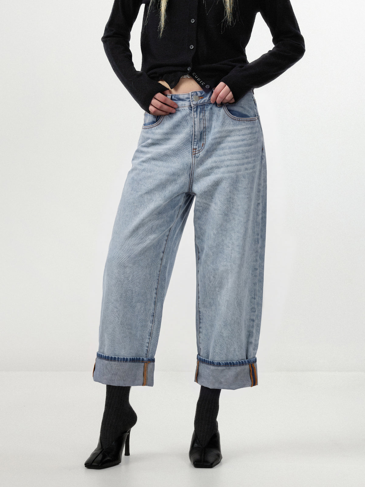 CUBIC Vintage Wash Relaxed Denim Jeans-2