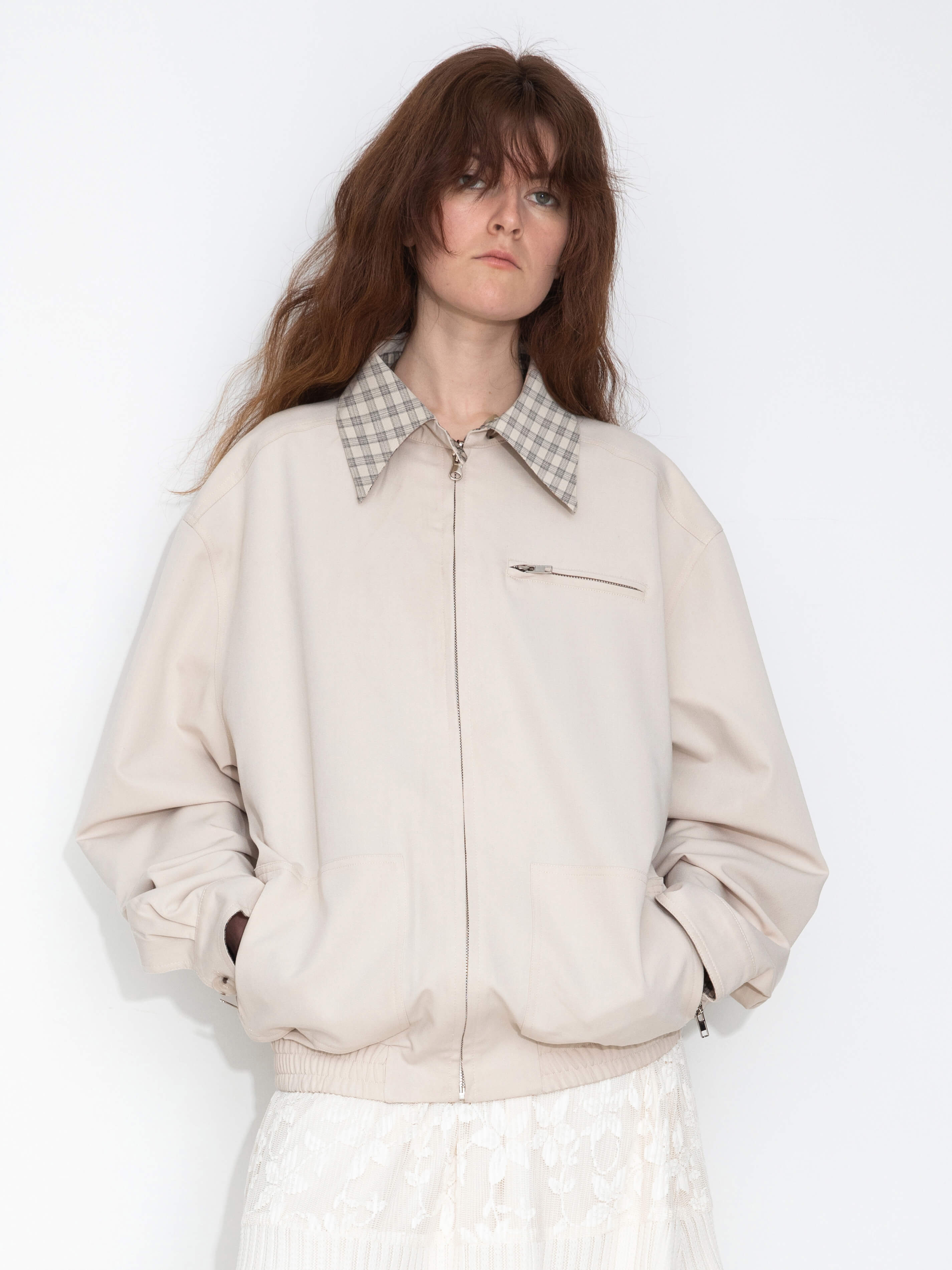 Reversible Jacket with Color-Block Collar-2
