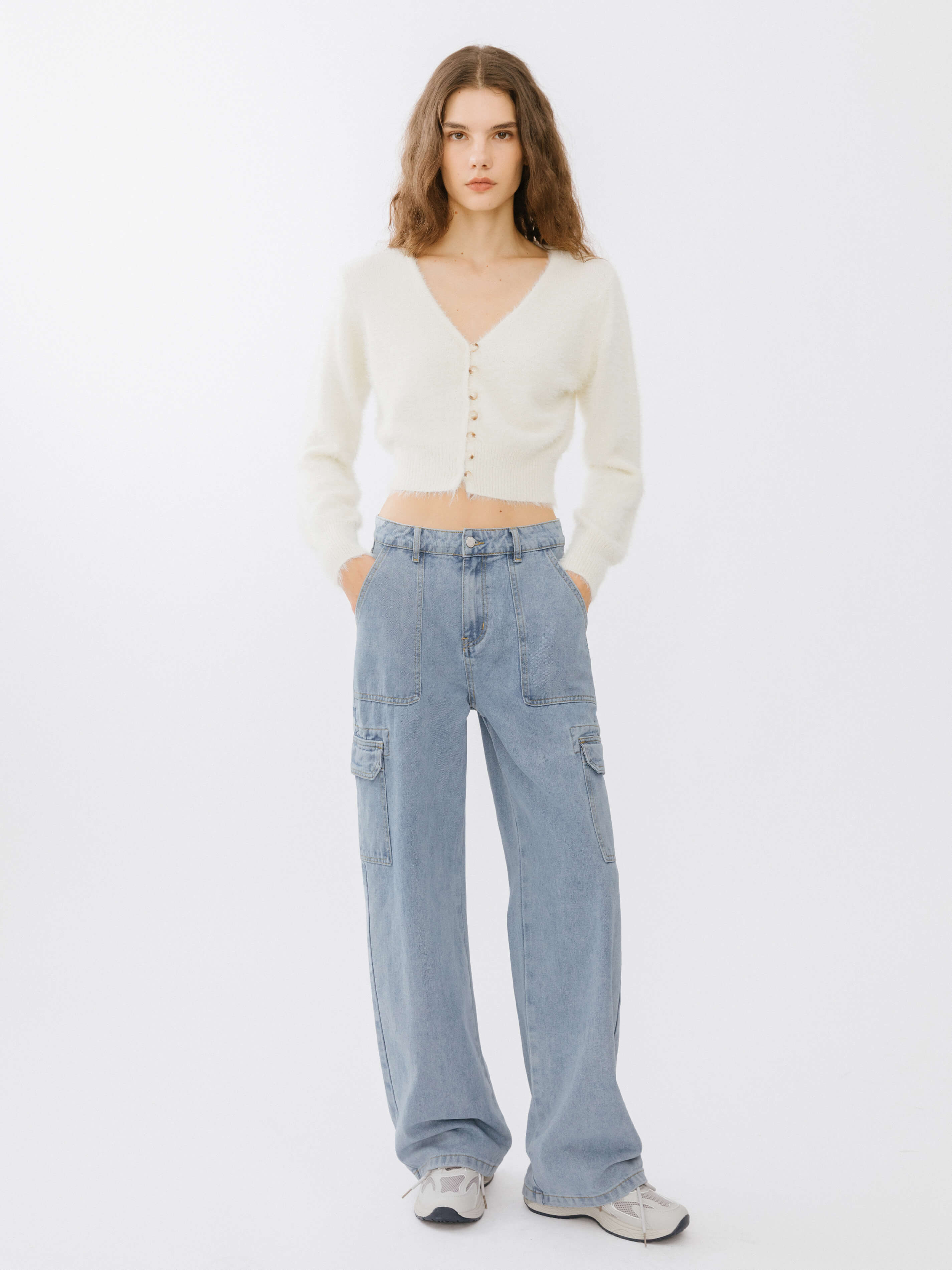 Low Waist Cargo Jeans-2