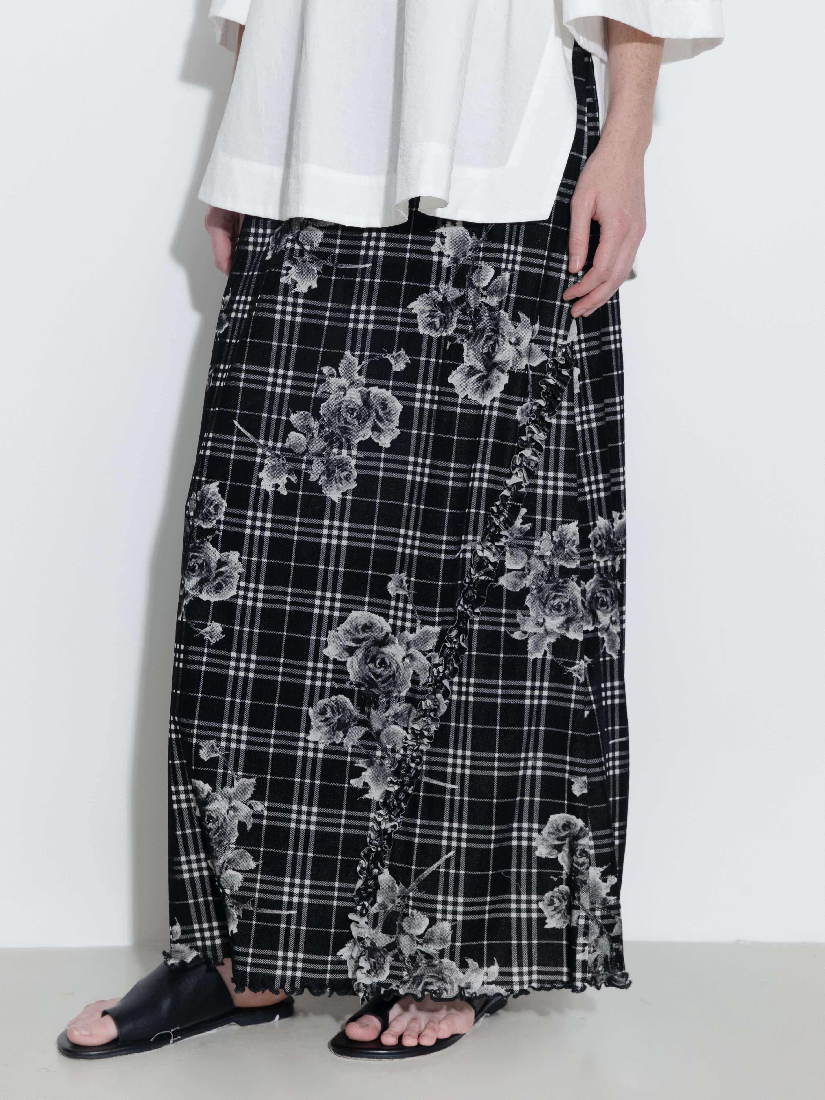 Floral Print A-line Skirt-2