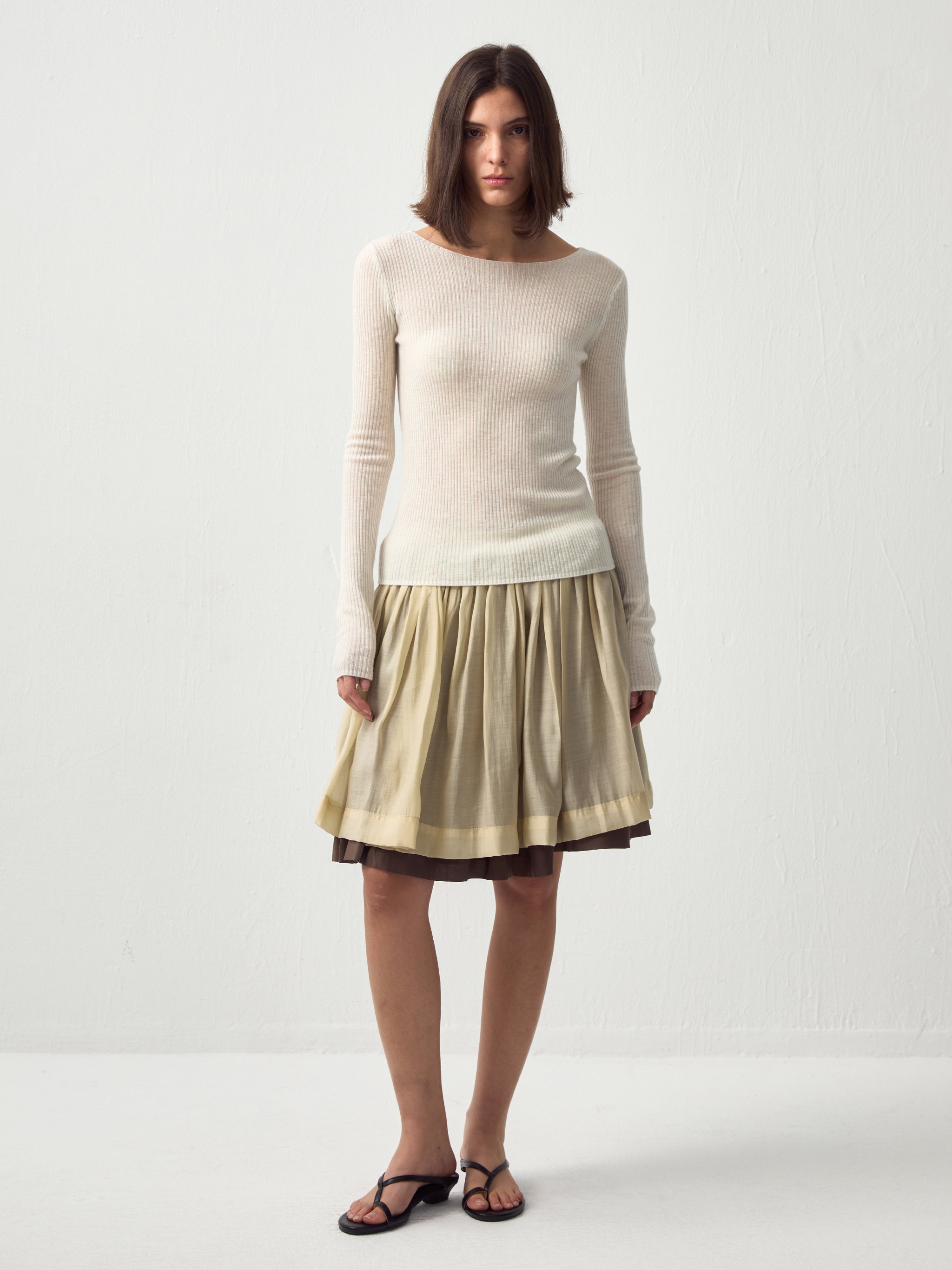 CUBIC Chic Lyocell Tiered Flare Skirt-6