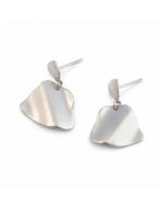 Matte Irregular Disc Drop Earrings