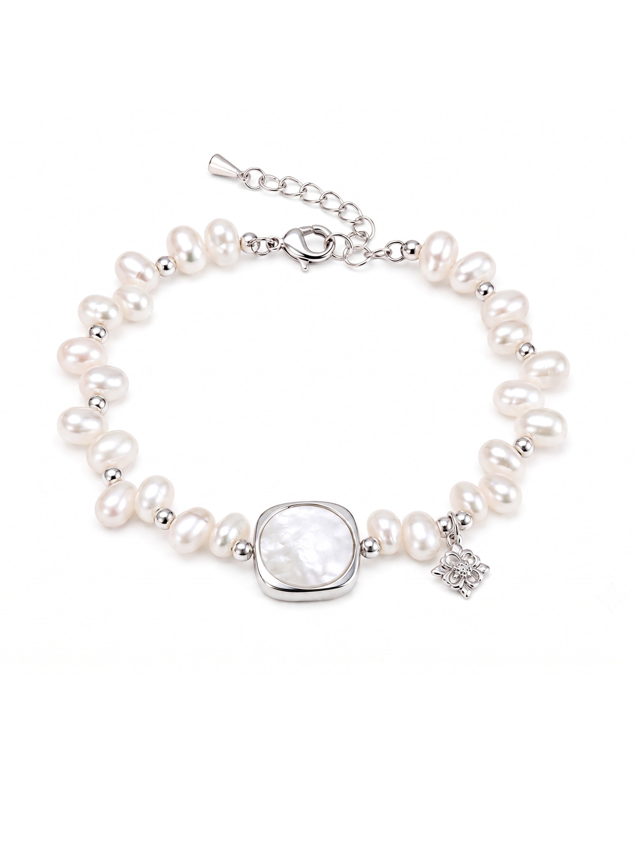 Iris Charm Baroque Pearl Bracelet-2