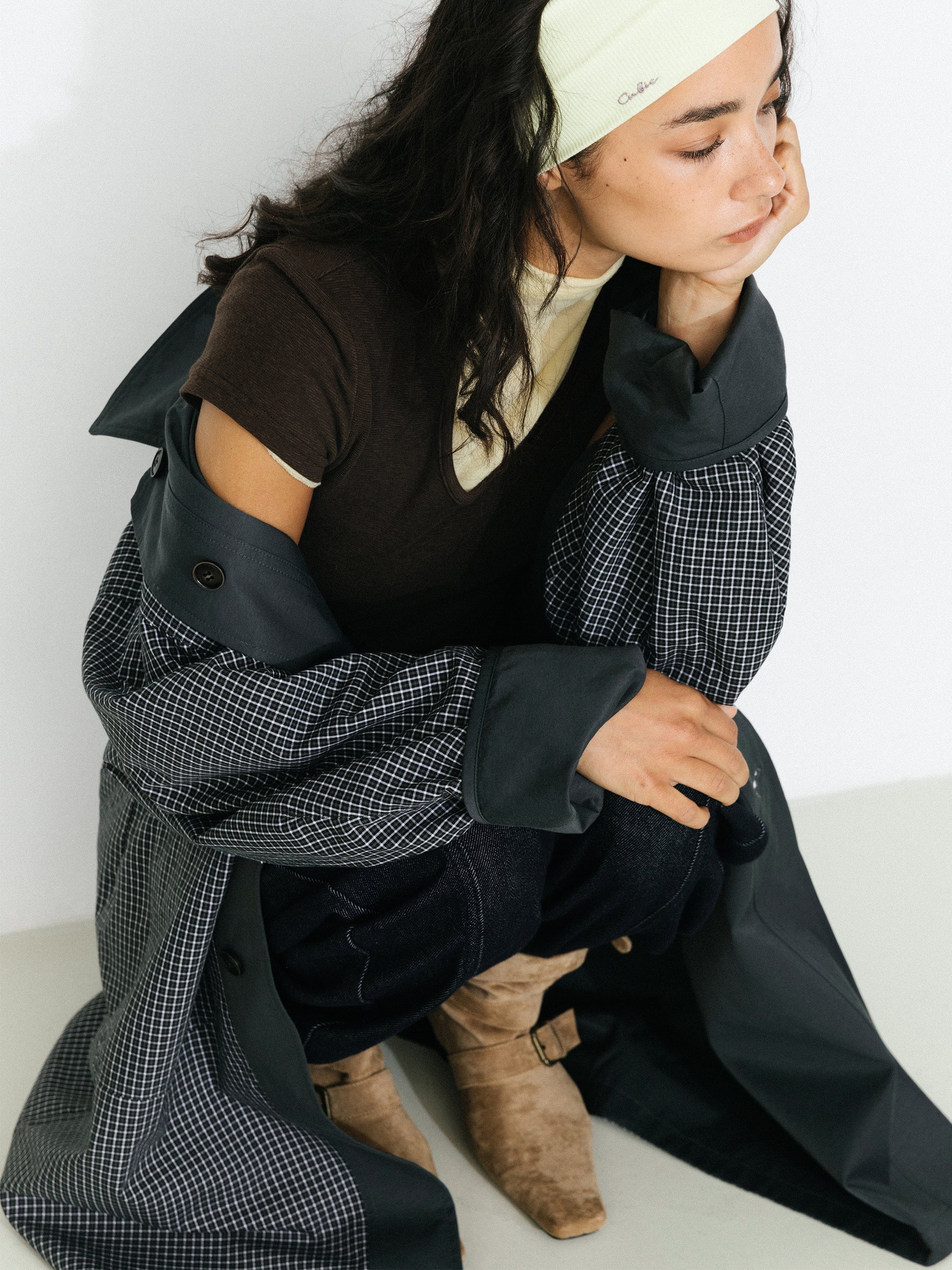 Oversized Single-Breasted Mid-Length Trench Coat-2